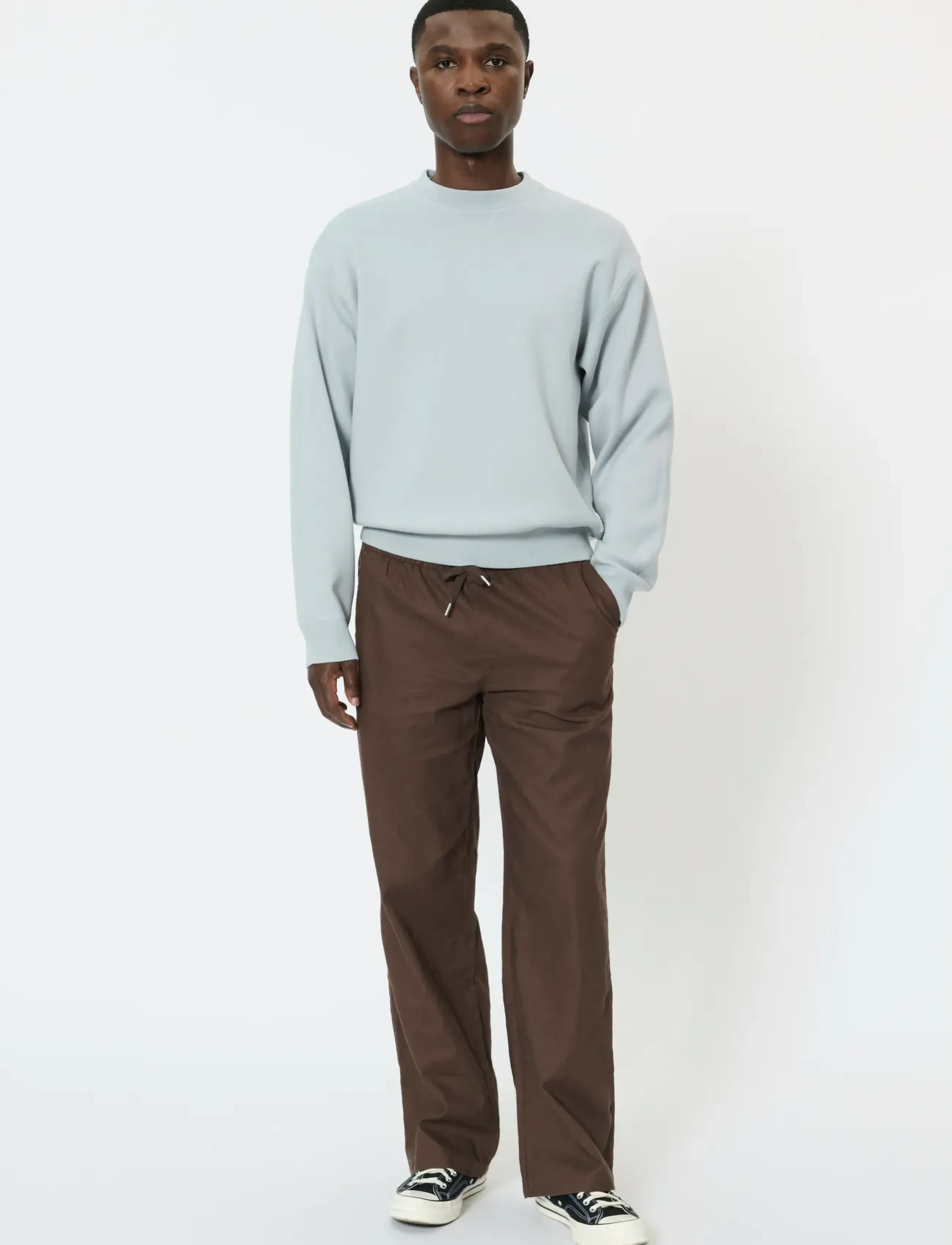 Matinique - MABarton Wide pants - linnebyxor - chocolate brown - 2