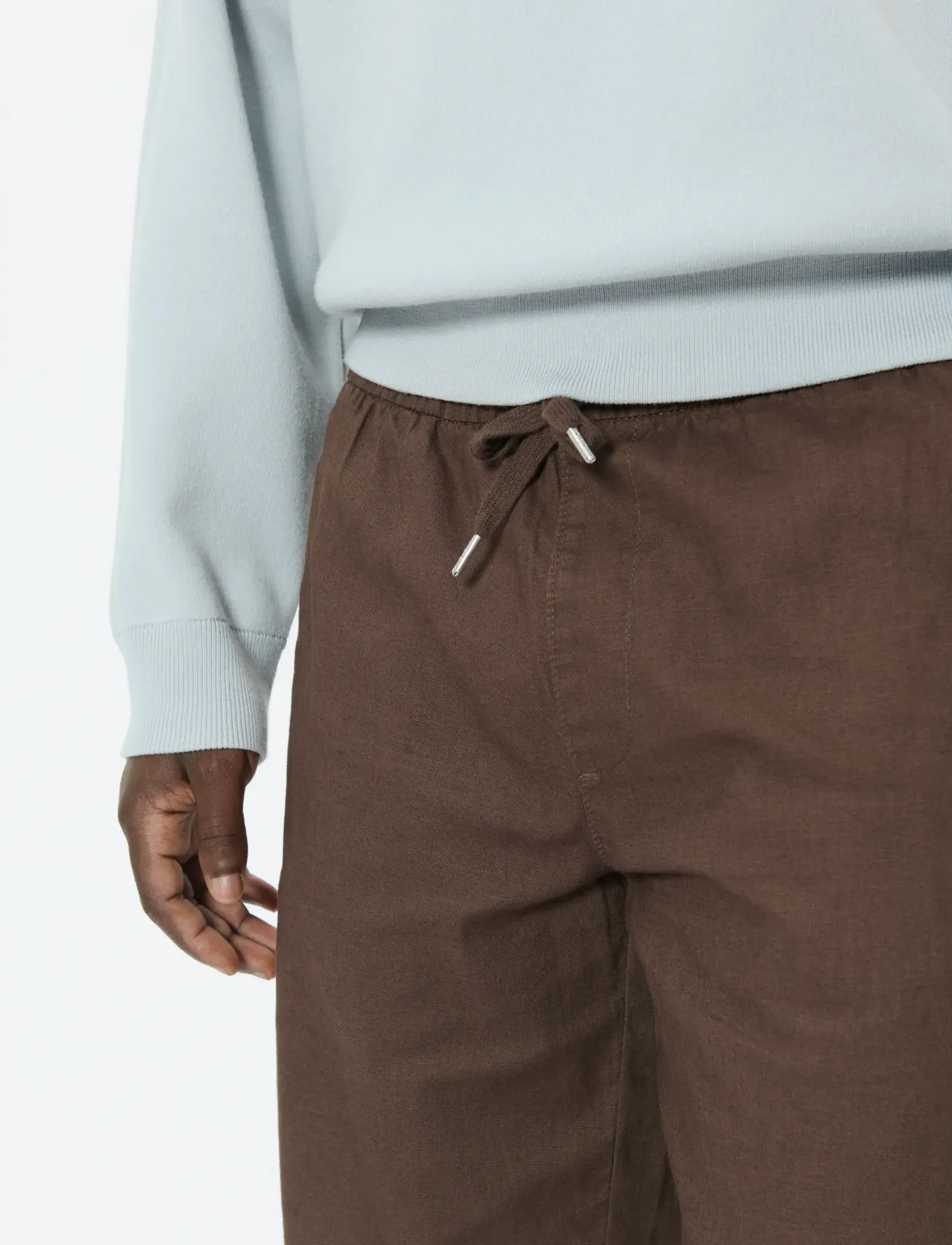 Matinique - MABarton Wide pants - linnebyxor - chocolate brown - 4