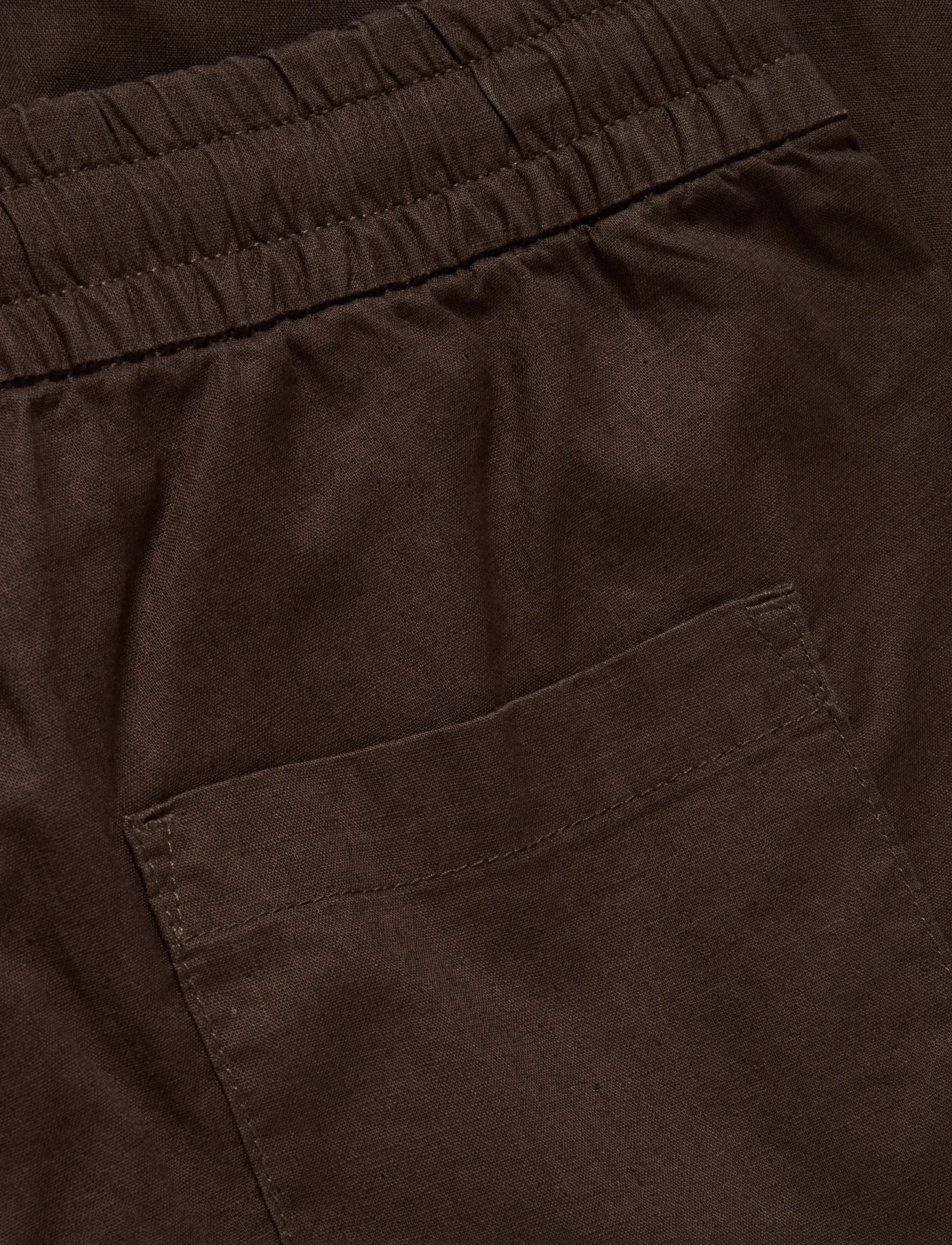 Matinique - MABarton Wide pants - linnebyxor - chocolate brown - 5