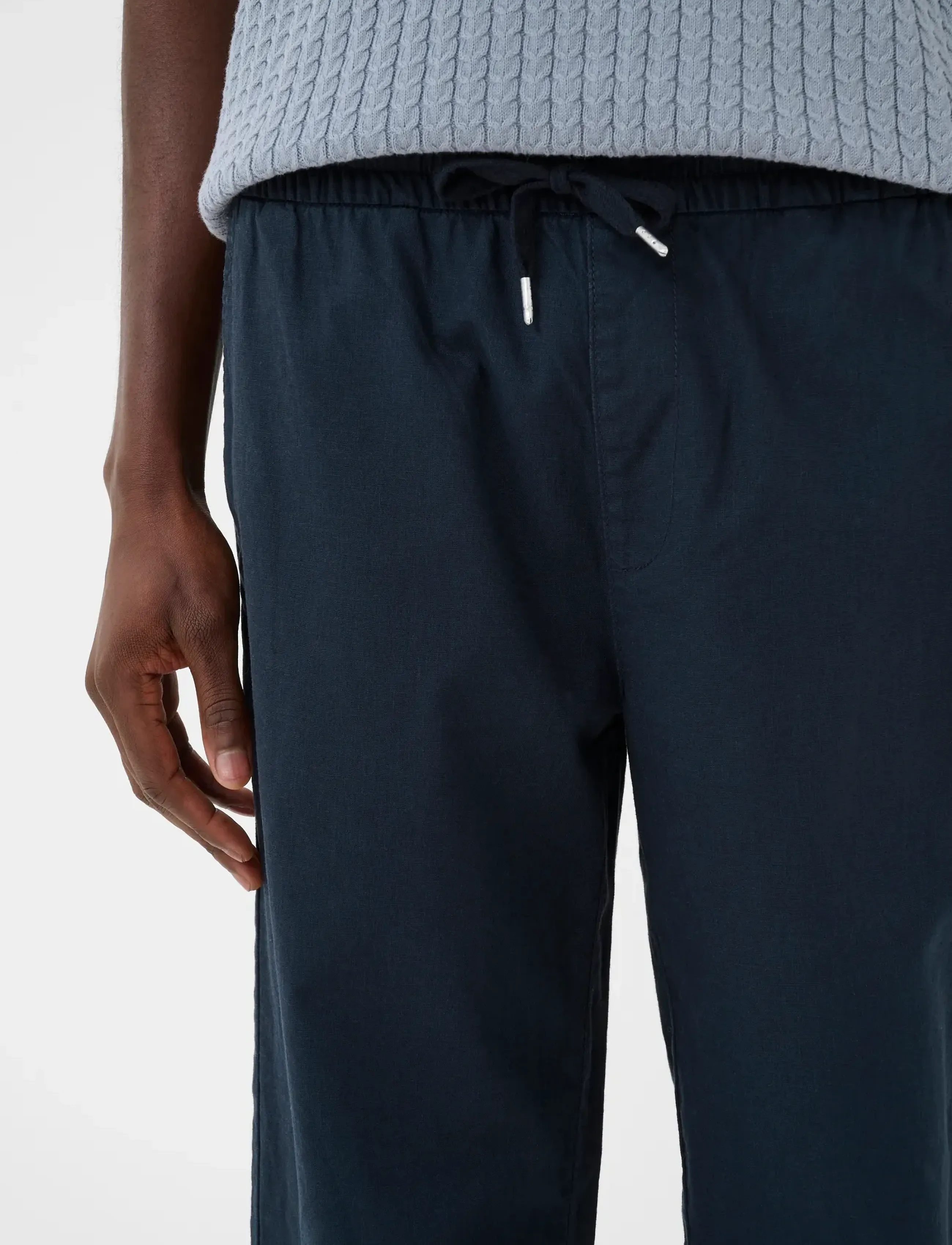 Matinique - MABarton Wide pants - linased püksid - dark navy - 4