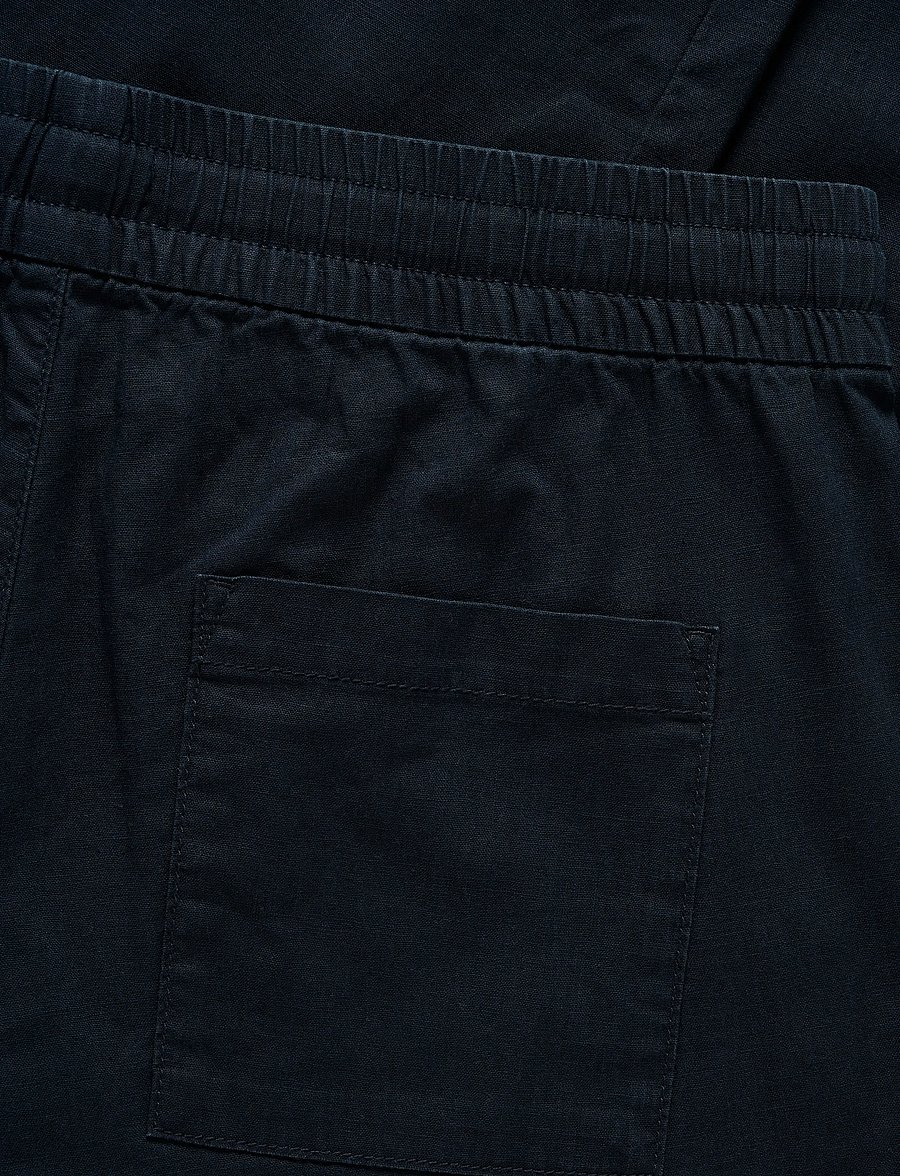 Matinique - MABarton Wide pants - leinenhosen - dark navy - 5