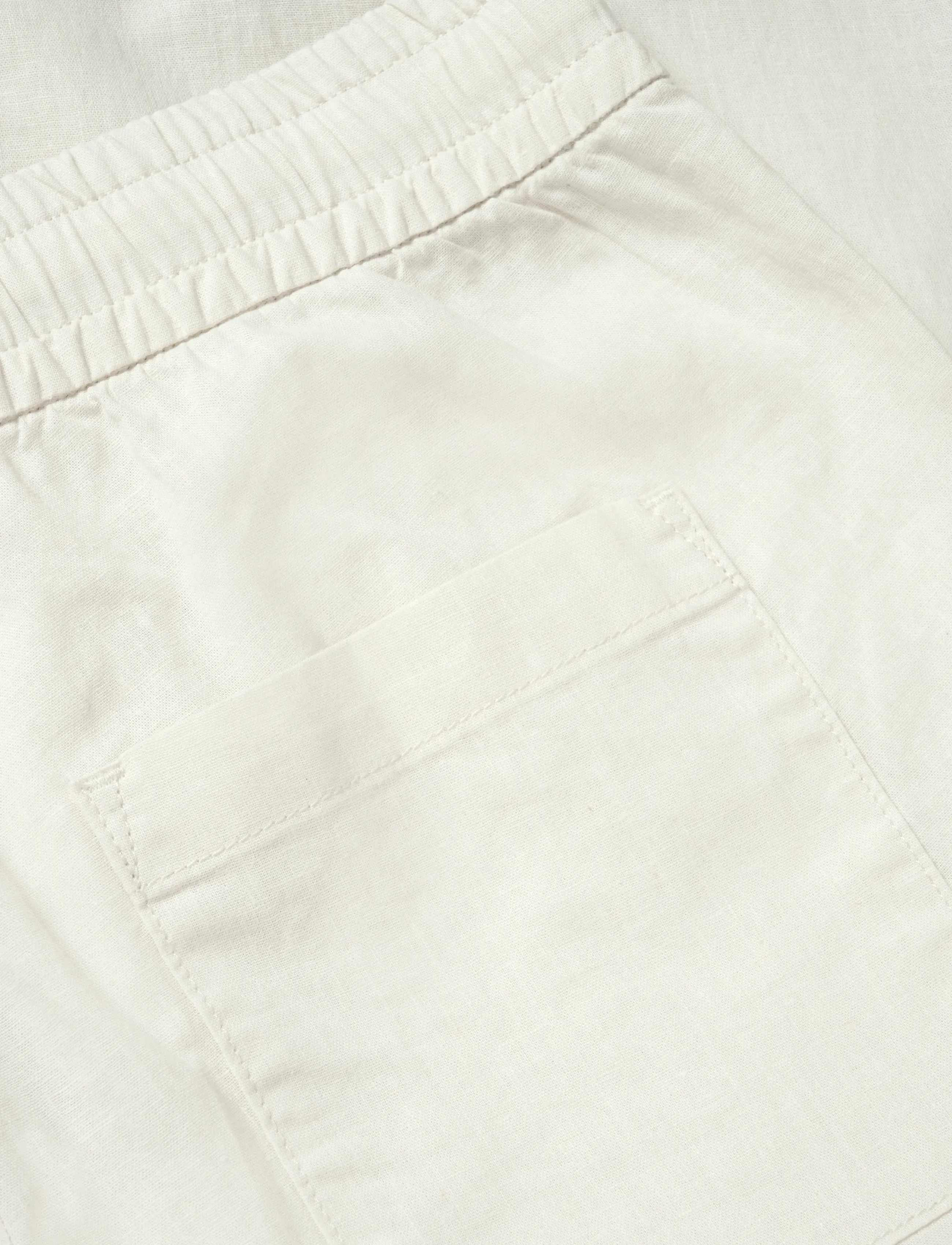 Matinique - MABarton Wide pants - hørbukser - eggnog - 5