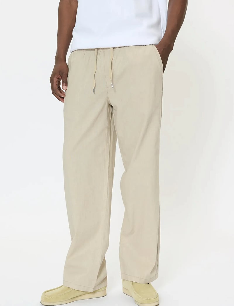 Matinique - MABarton Wide pants - linnebyxor - plaza taupe - 0