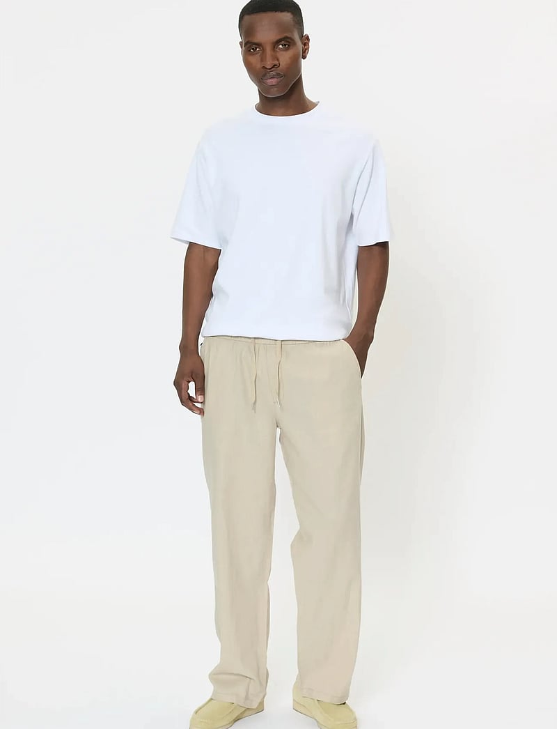 Matinique - MABarton Wide pants - linnebyxor - plaza taupe - 3