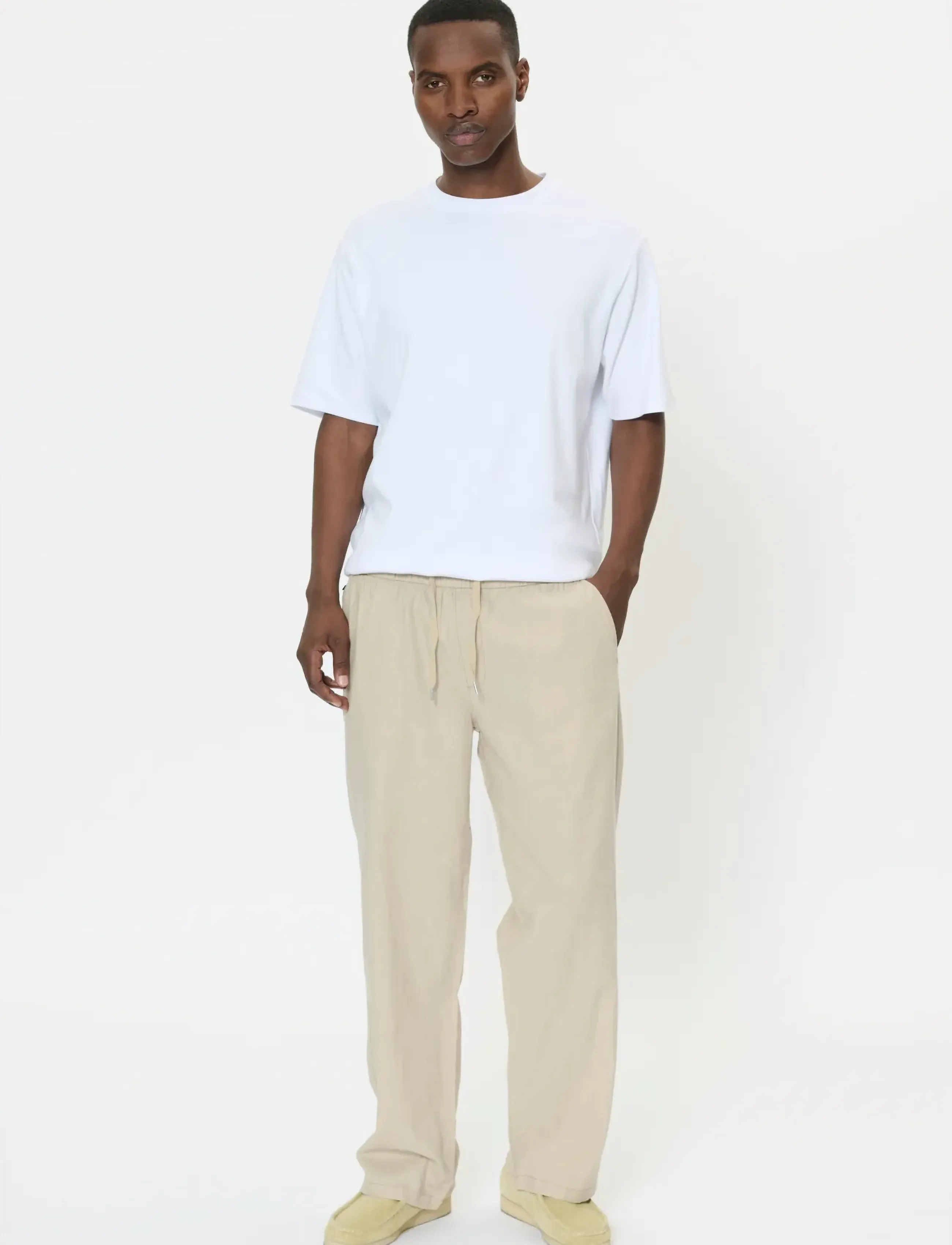 Matinique - MABarton Wide pants - hørbukser - plaza taupe - 3