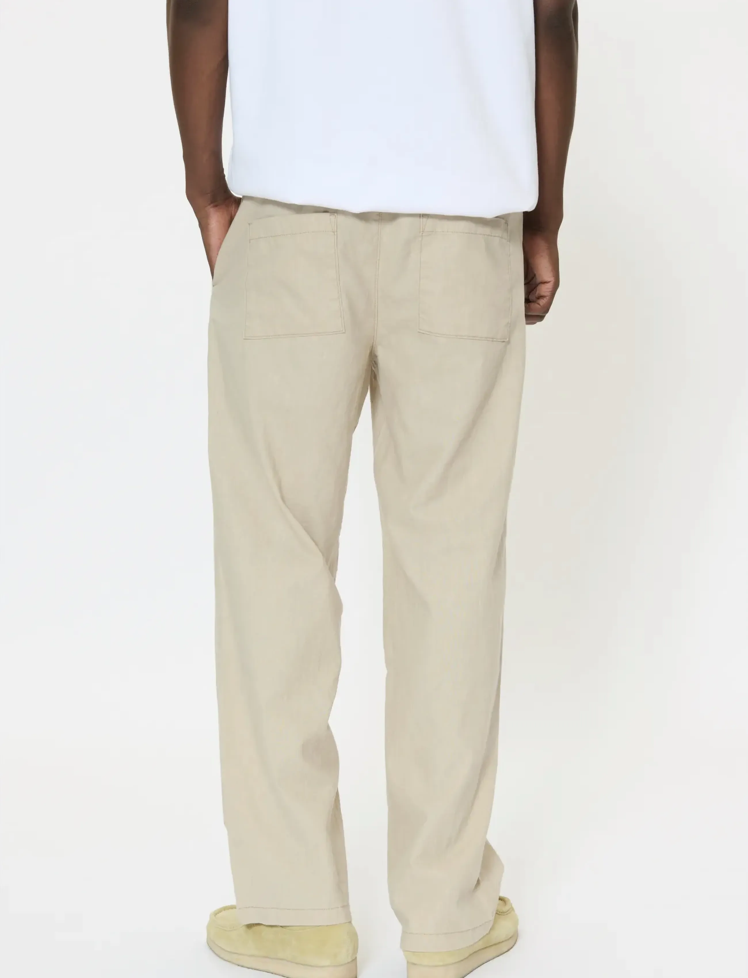 Matinique - MABarton Wide pants - hørbukser - plaza taupe - 4