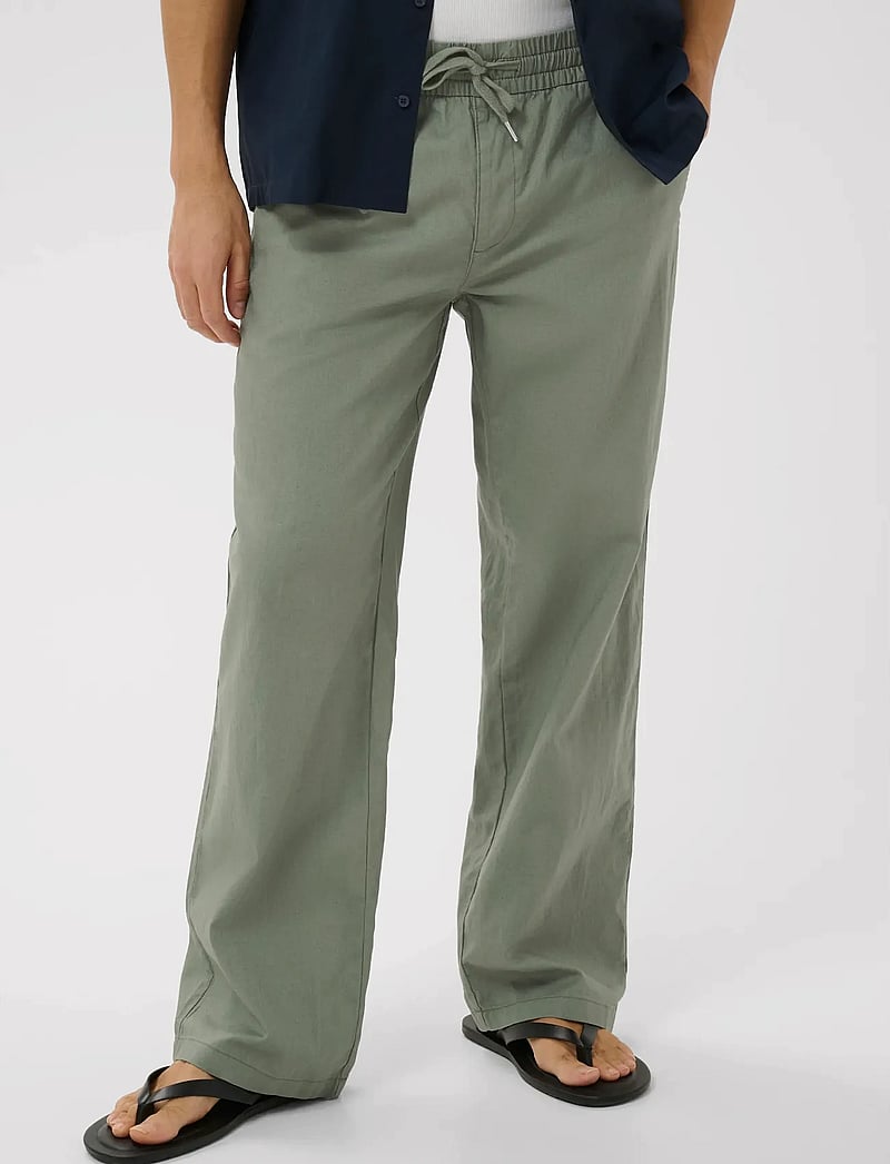 Matinique - MABarton Wide pants - hørbukser - sea spray - 0