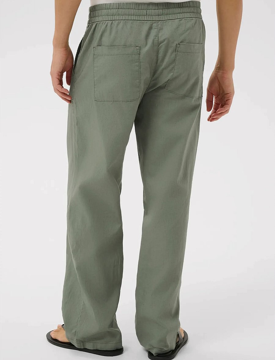 Matinique - MABarton Wide pants - linnebyxor - sea spray - 4