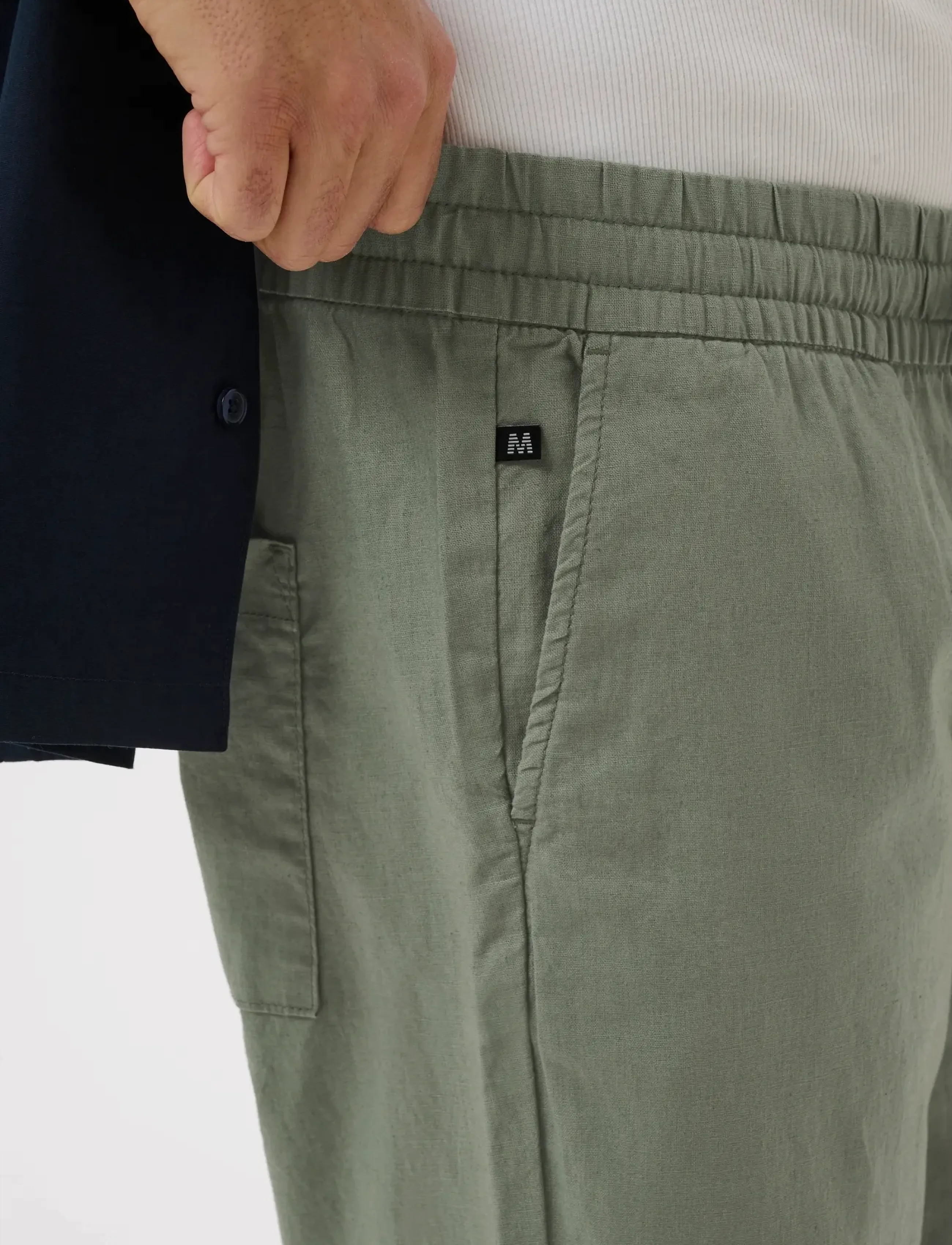Matinique - MABarton Wide pants - linen trousers - sea spray - 4