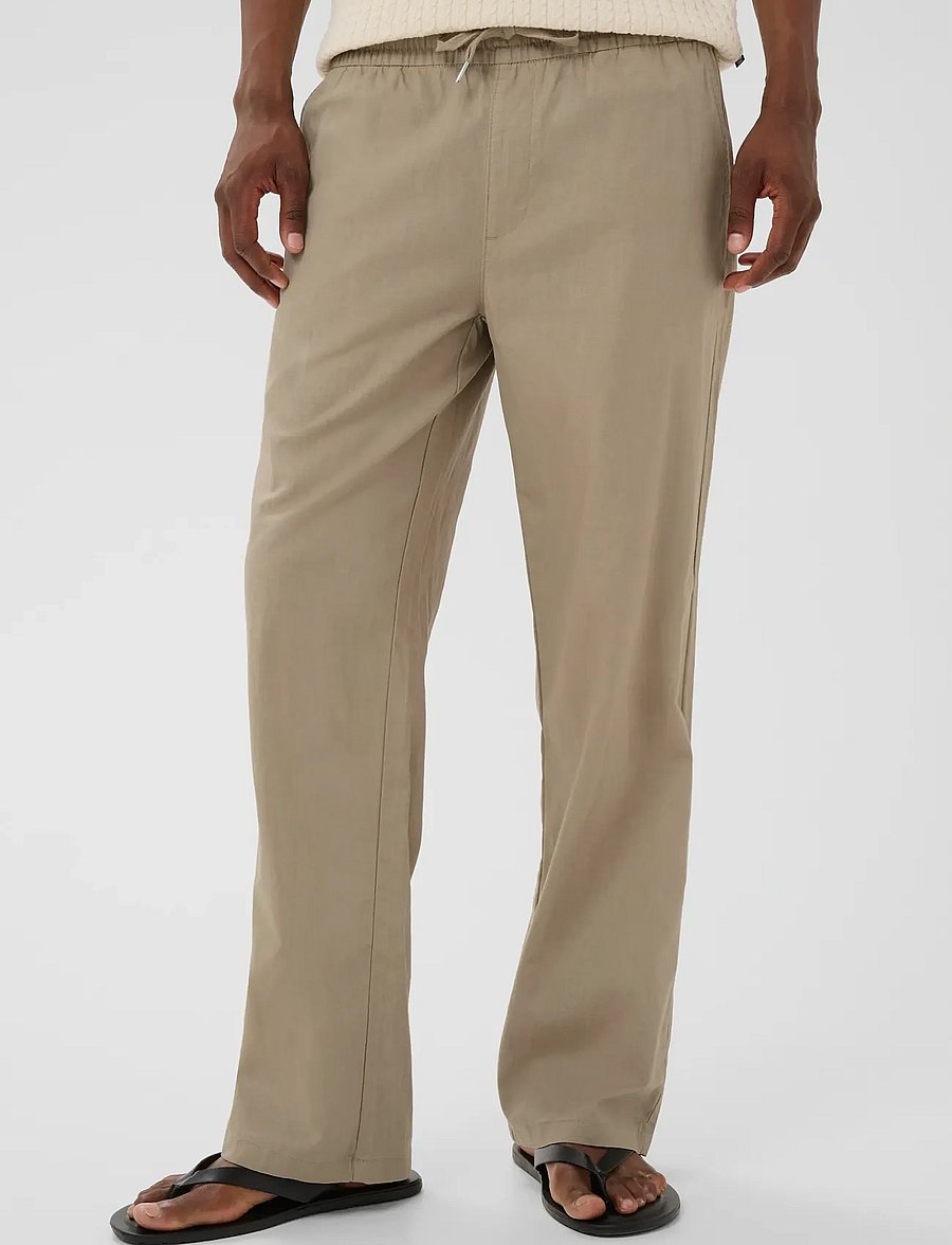 Matinique - MABarton Wide pants - leinenhosen - winter twig - 1