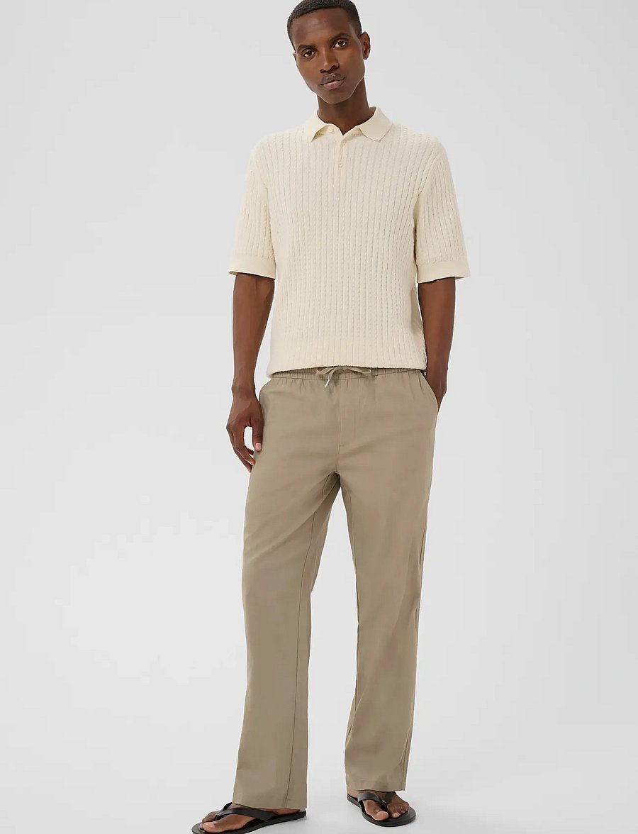 Matinique - MABarton Wide pants - leinenhosen - winter twig - 2