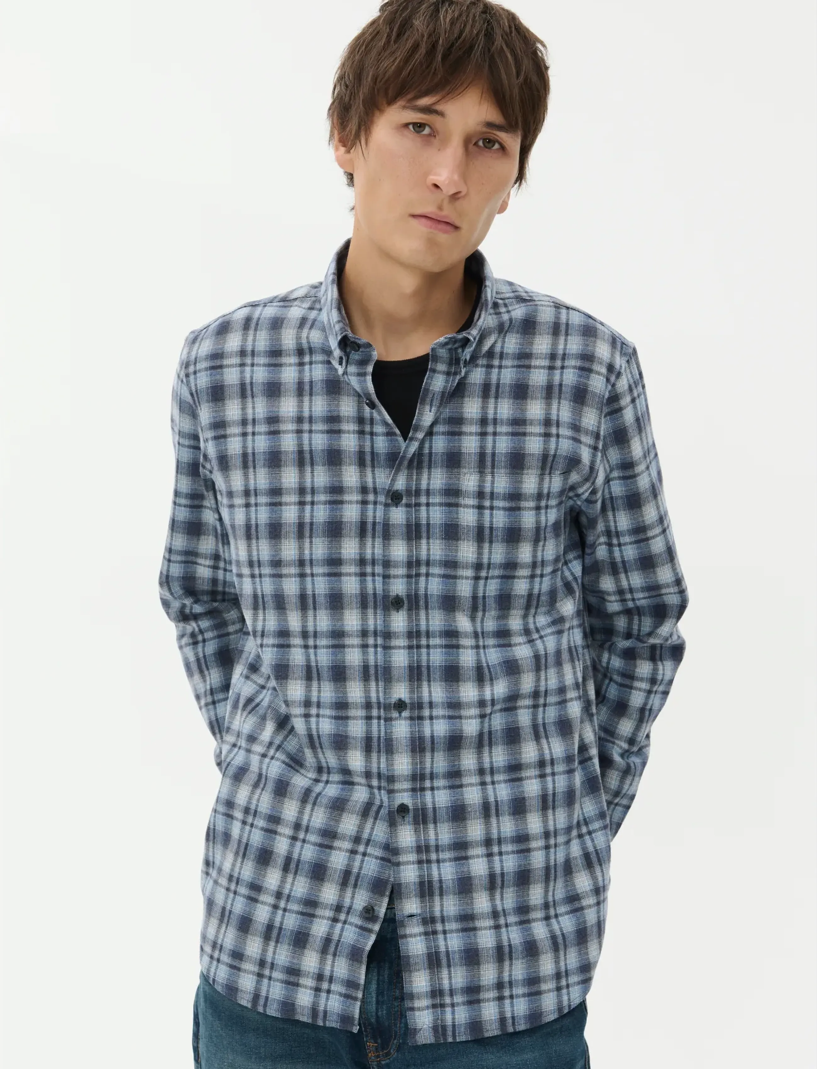 Matinique Matrostol Bd, Mænd, Flannelskjorte, Navy, Str: L