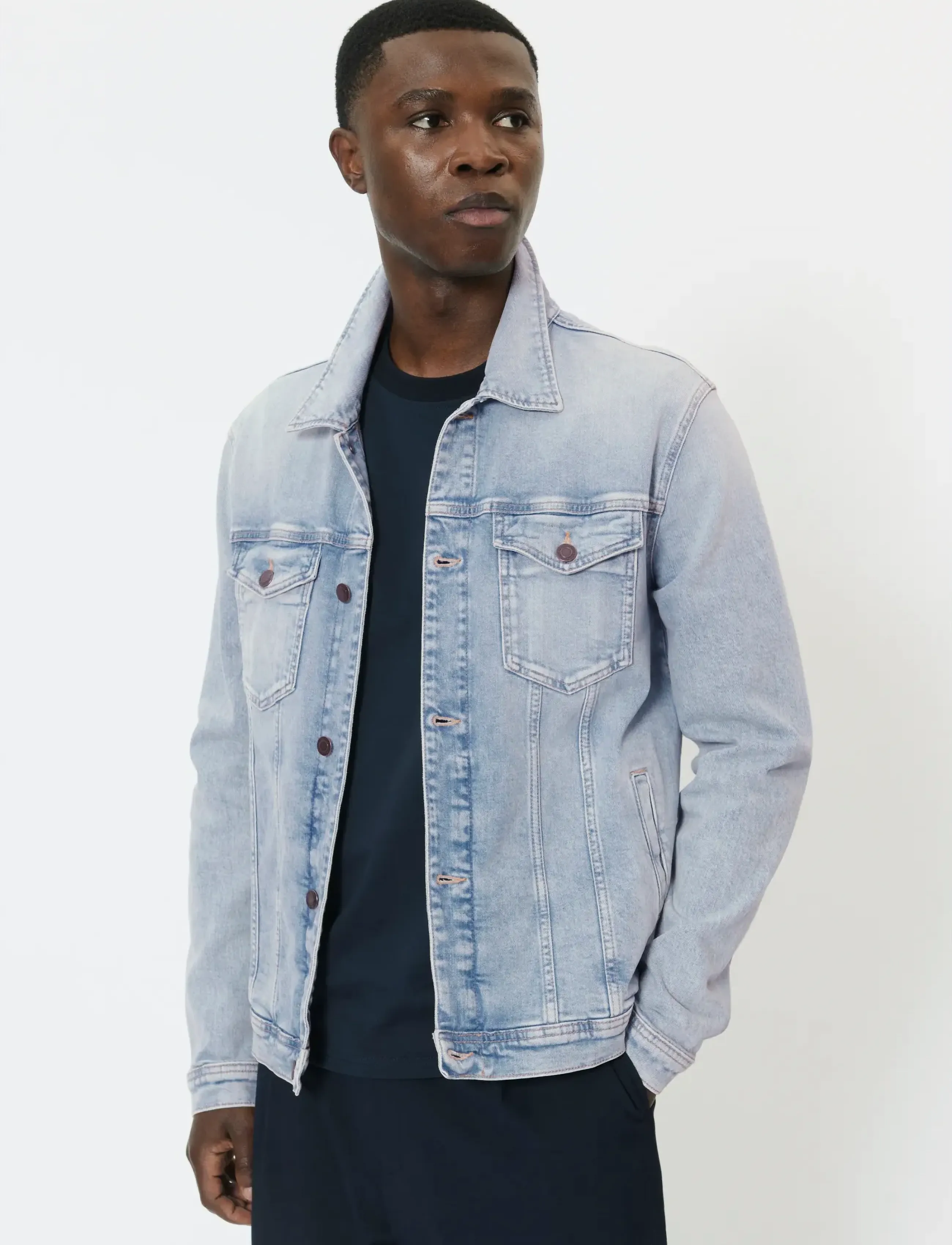Matinique Mashepard Jacket, XL, Blue, Denim > Unlined Denim Jackets, Herre