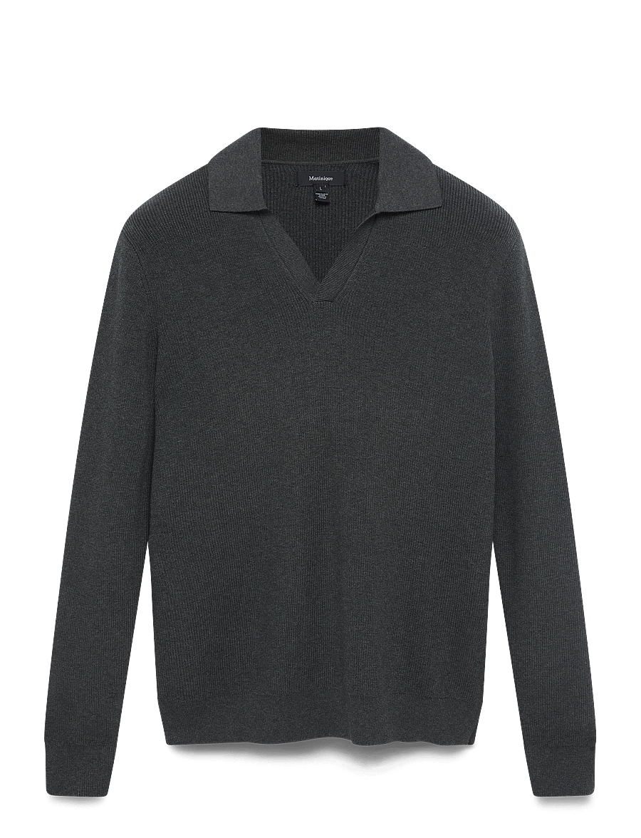 Matinique - MAkollo - v-ausschnitt - dark grey melange - 1