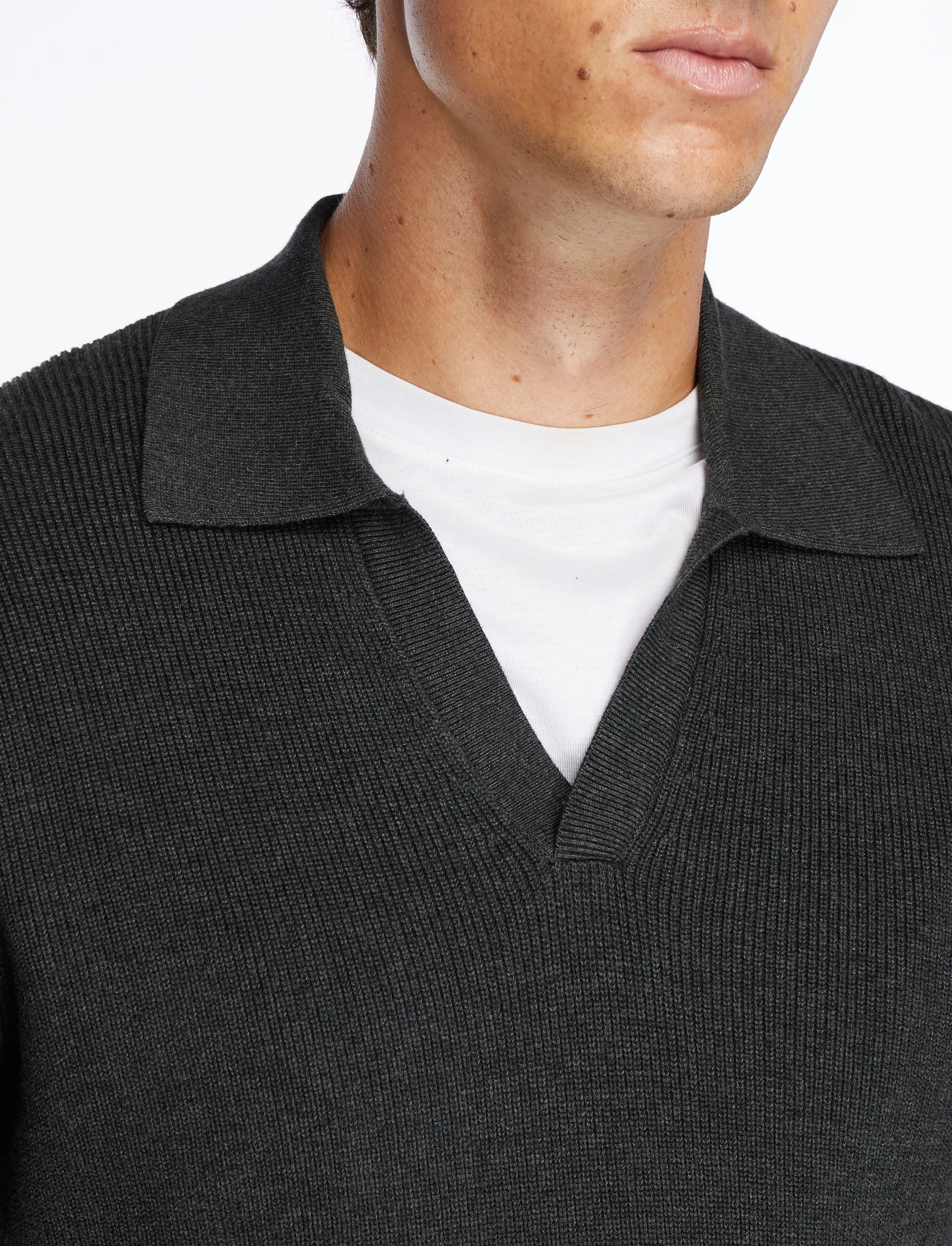 Matinique - MAkollo - basic knitwear - dark grey melange - 2
