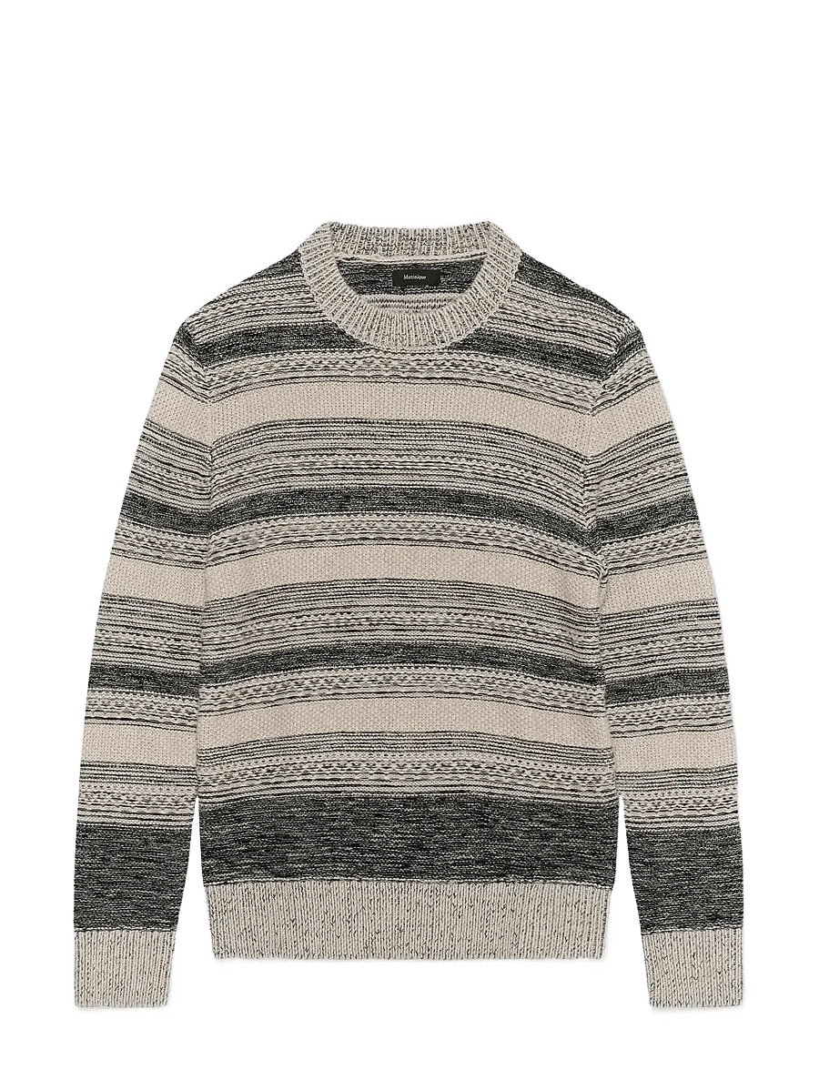 Matinique - MAtriton - pulls col rond - dark grey melange - 1