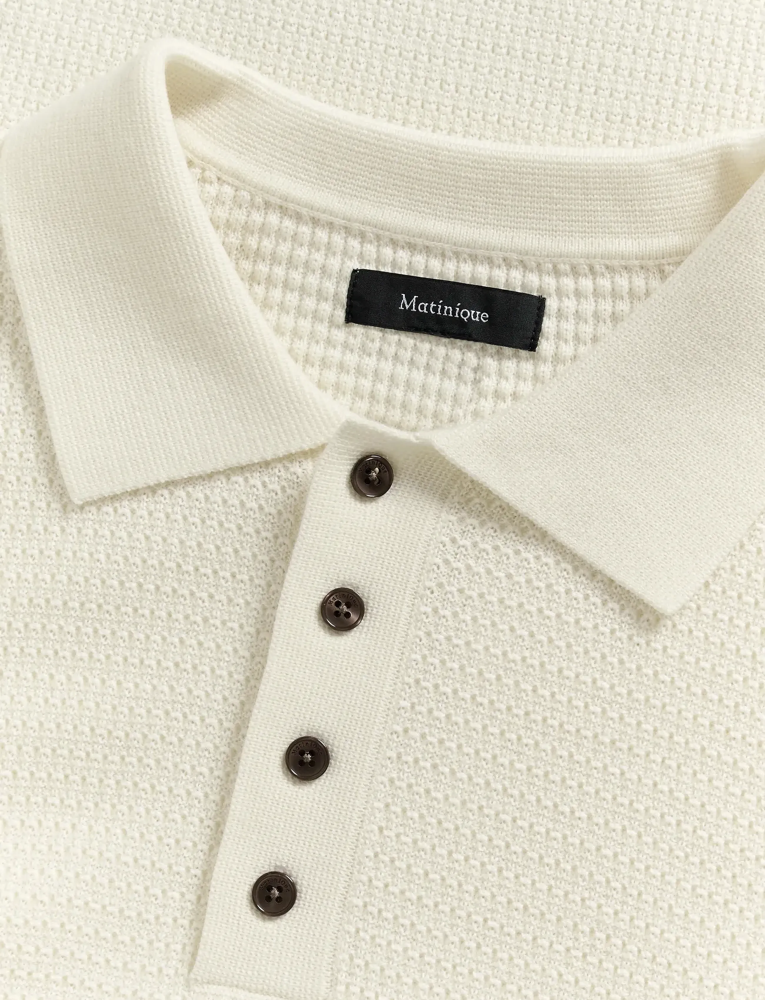 Matinique - MAkerone - stickat - off white - 5