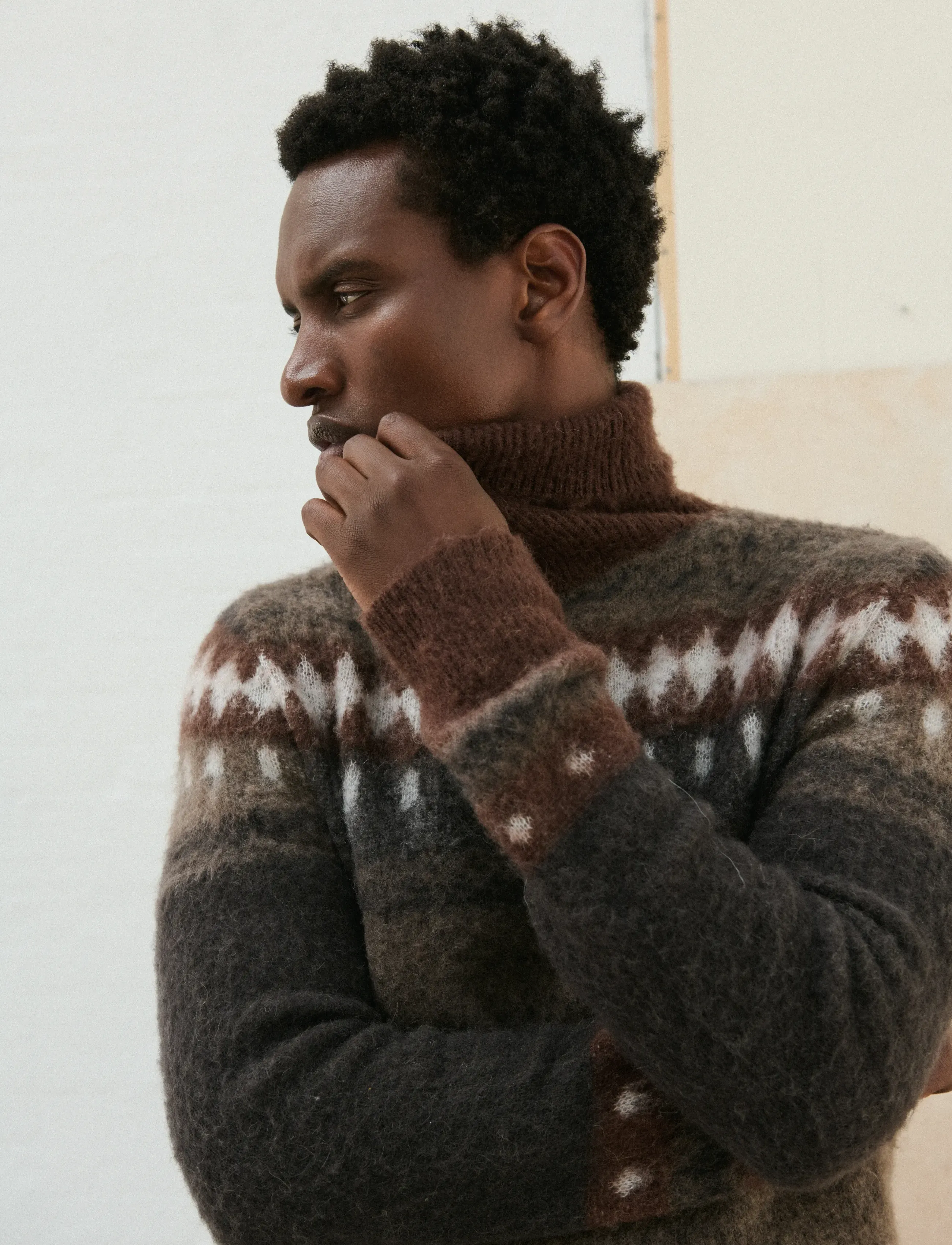 Matinique MAroll pattern - Rollkragen - CHOCOLATE CHIP / brown