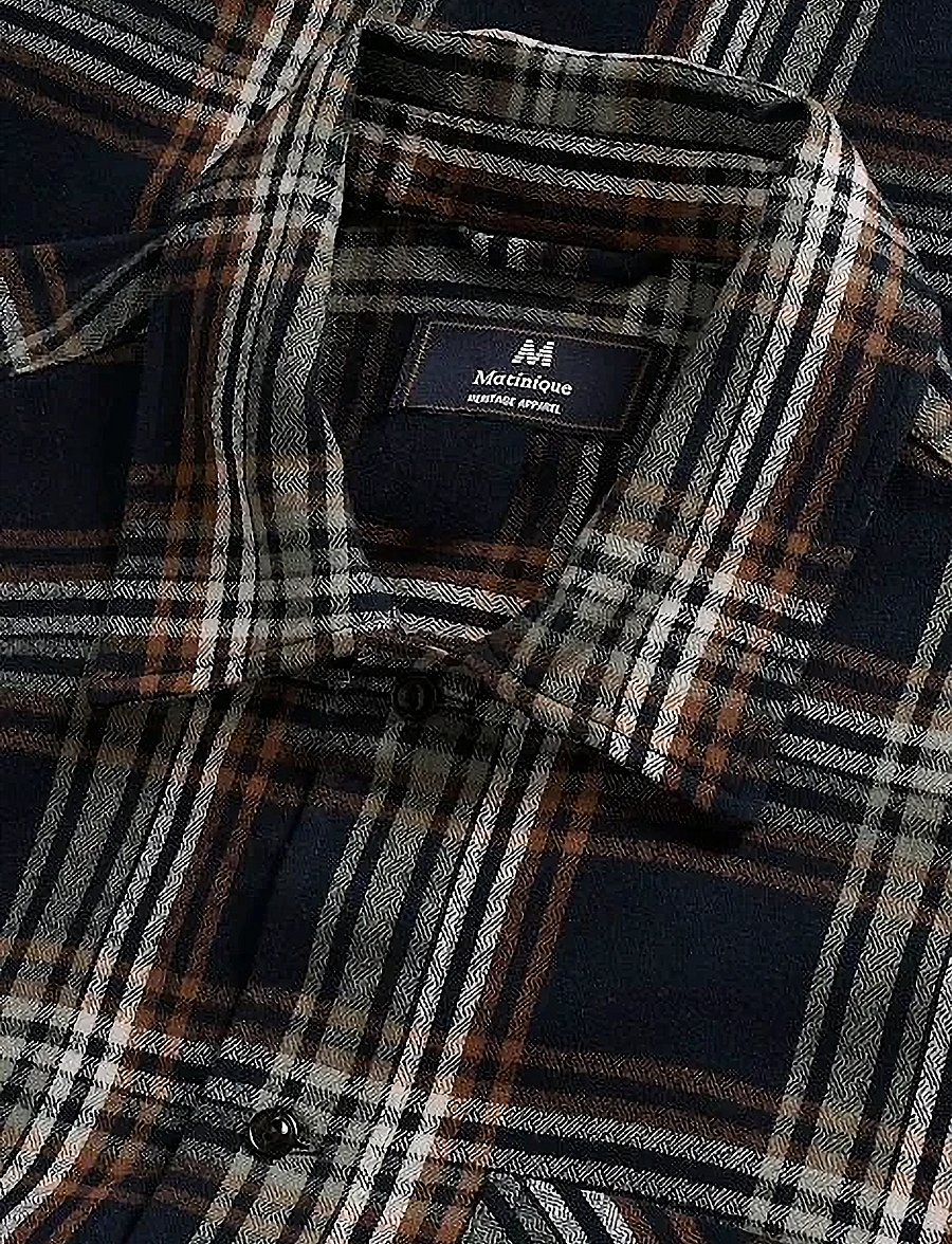 Matinique - MApelton N Heritage - ruudulised särgid - dark navy - 5