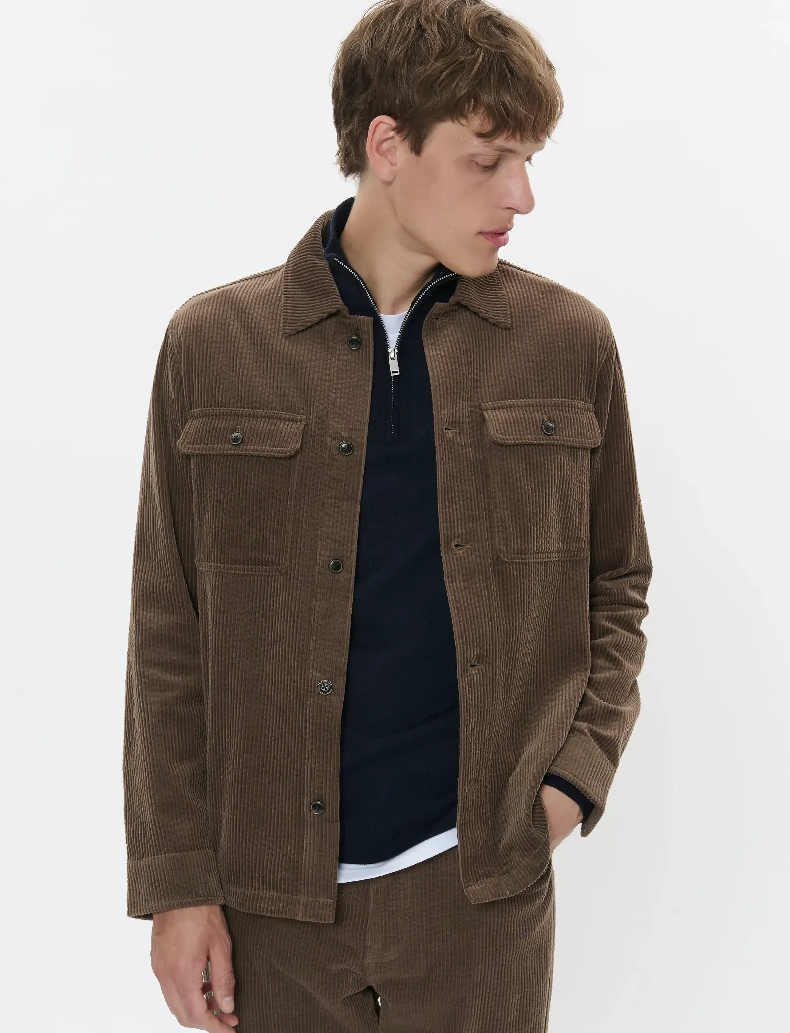 Matinique Macookridge Heritage, L, Brown, Shirts > Corduroy Shirts, Herre
