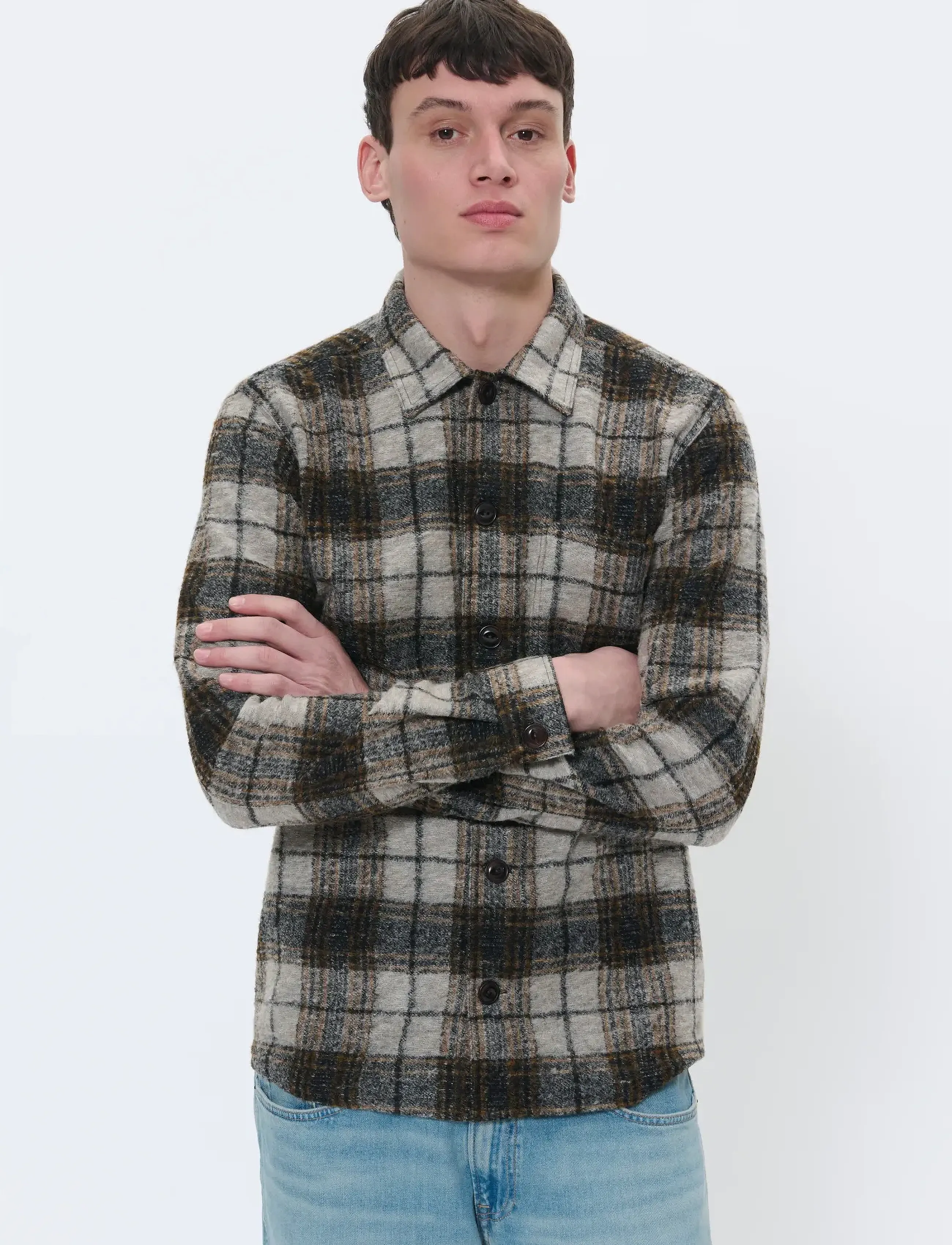 Matinique Mapelton N Heritage, M, Brown, Shirts > Checkered Shirt, Herre