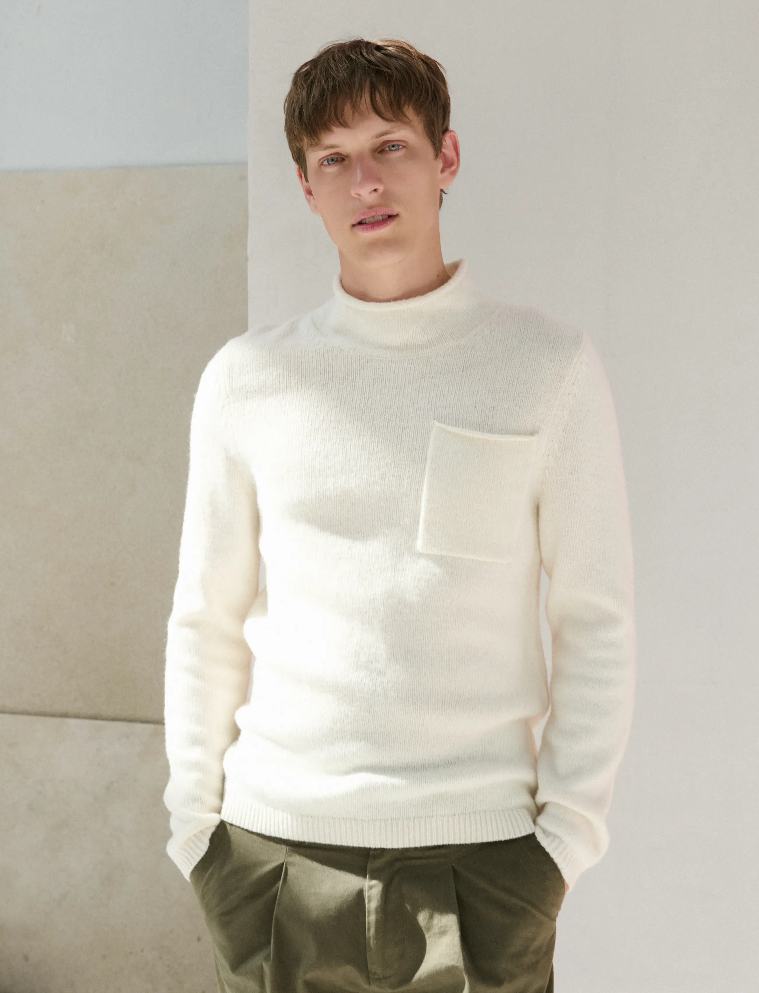 Matinique MArelaxroll Heritage - Knitwear - OFF WHITE / white