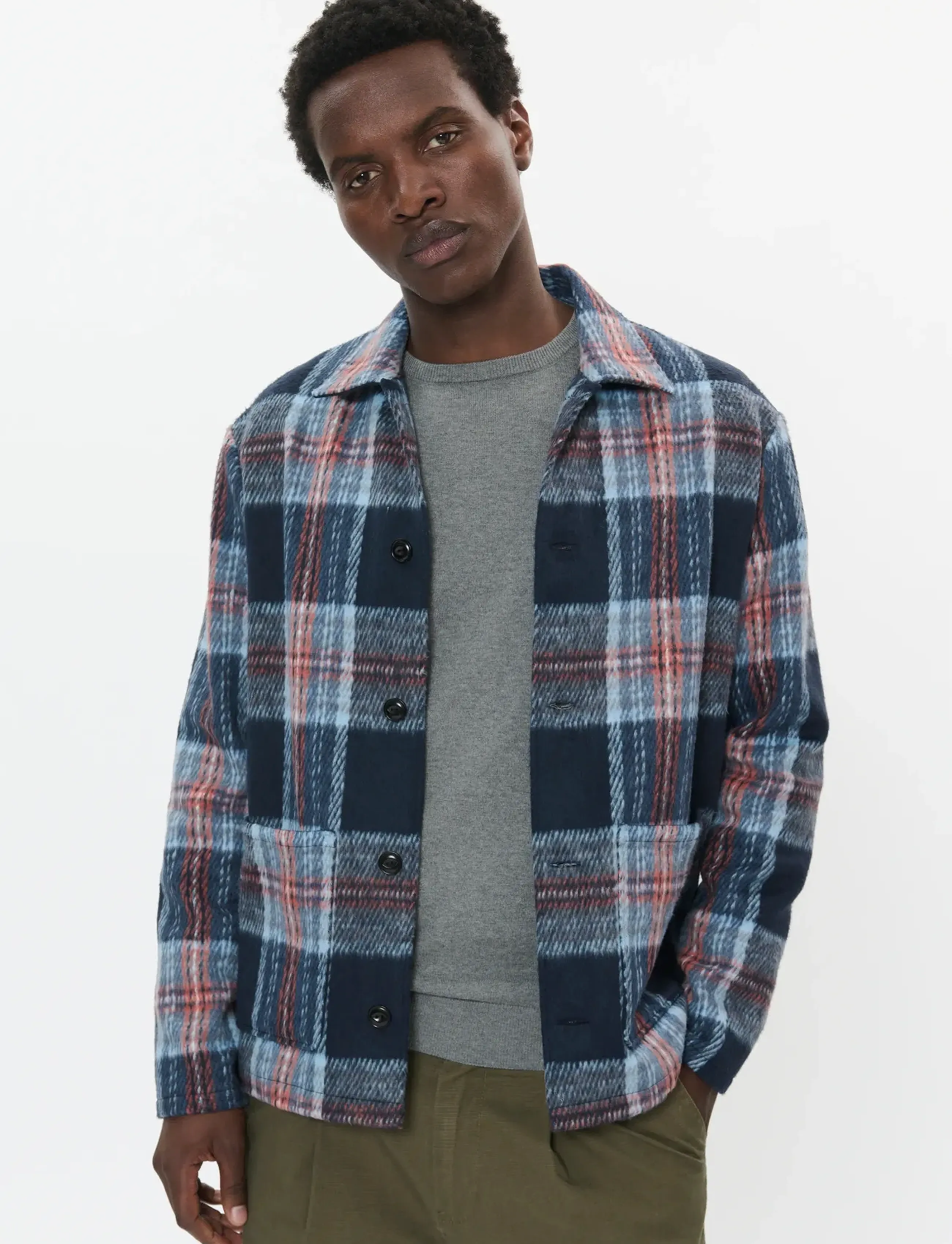 Matinique MAcodhill 73 - Ternede skjorter - CHICORY COFFEE / navy
