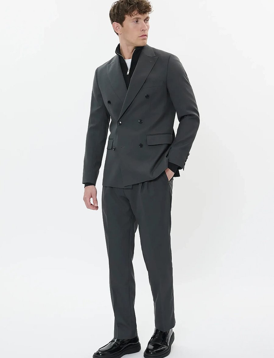 Matinique - MAweller Pleat Pant - Ülikonnapüksid - black oyster - 2