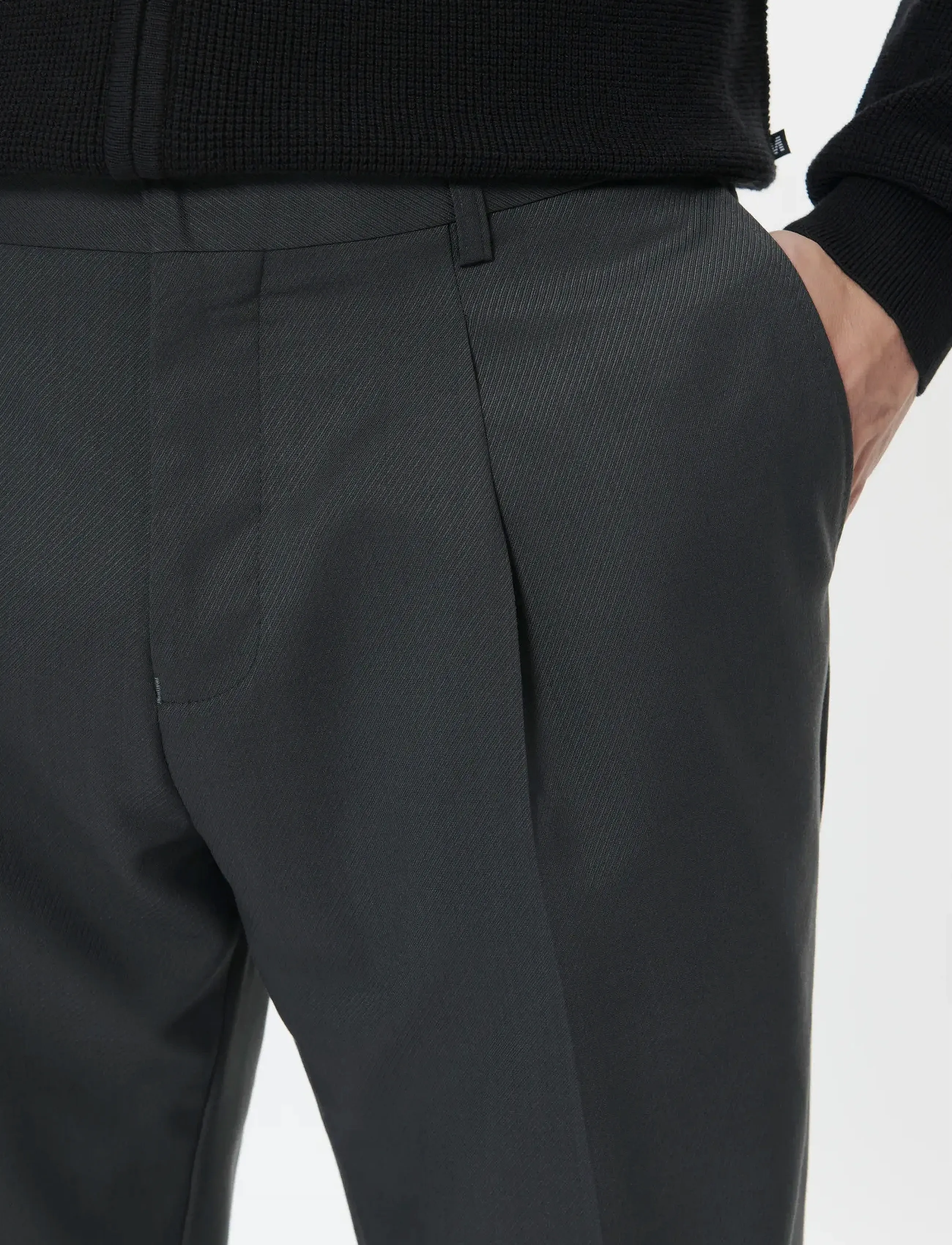 Matinique - MAweller Pleat Pant - habitbukser - black oyster - 4