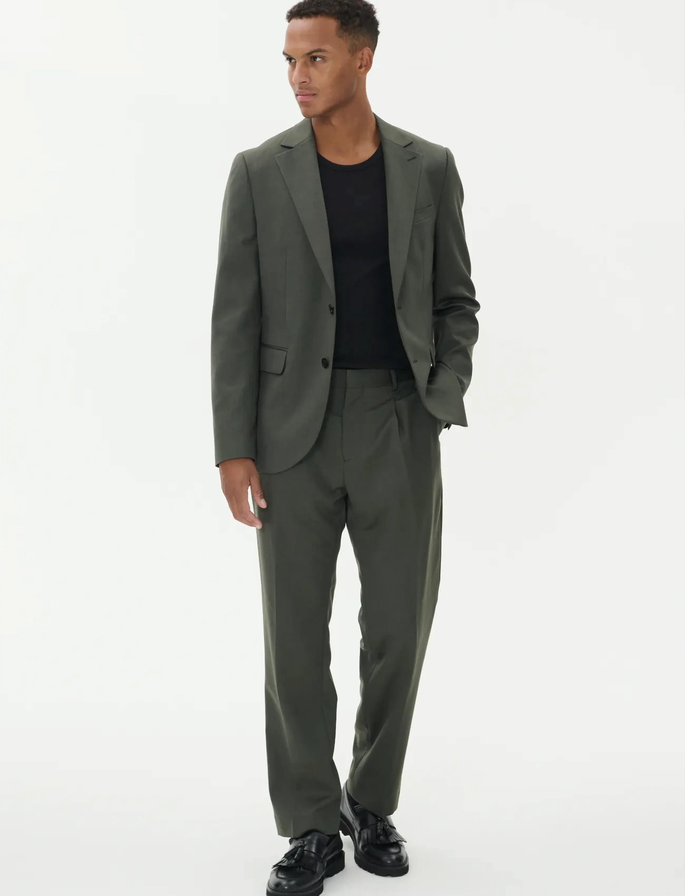 Matinique - MAgeorge - single breasted blazers - olive night - 2