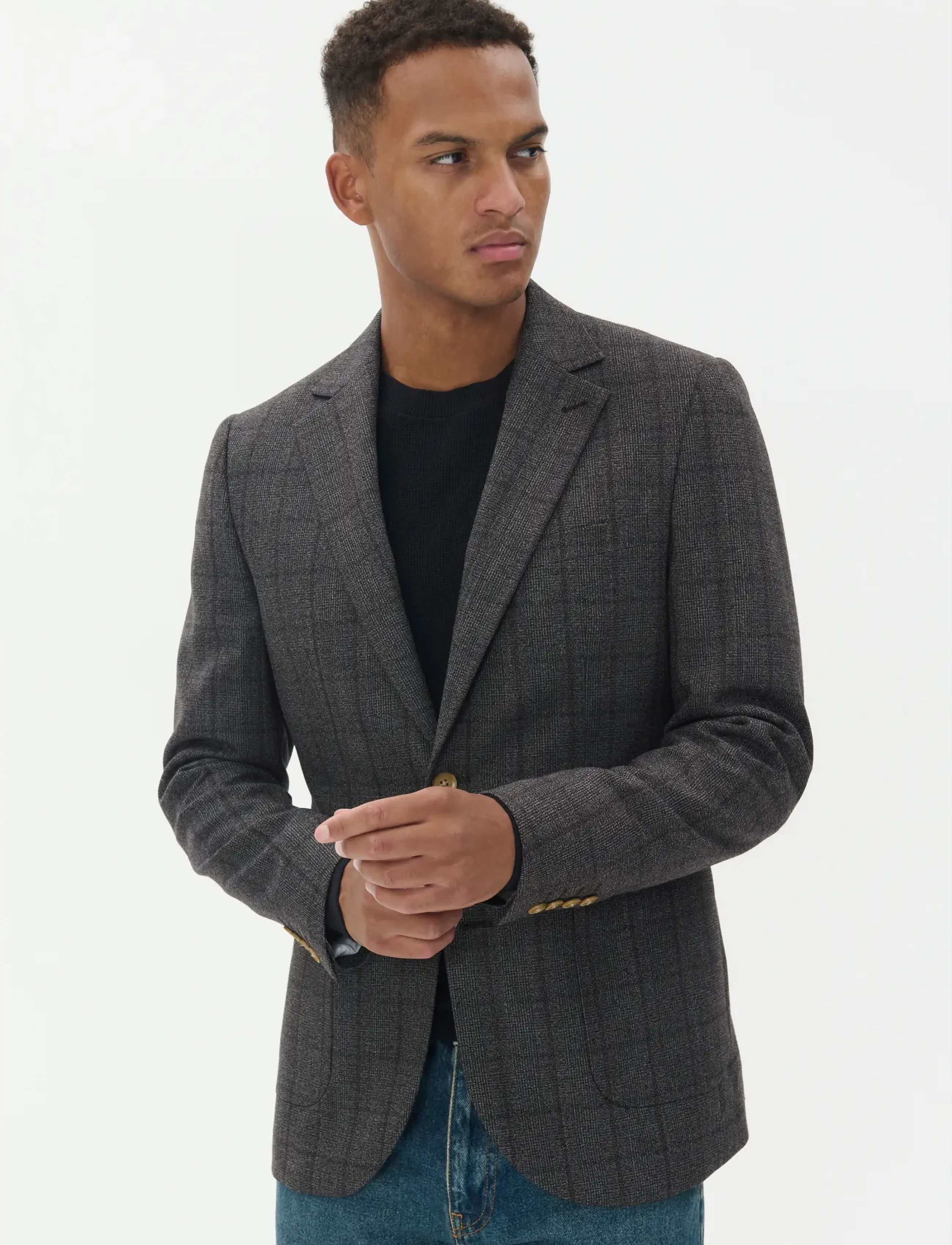 Matinique Mageorge, Mænd, Ternet Blazer, Grå, Str: 50