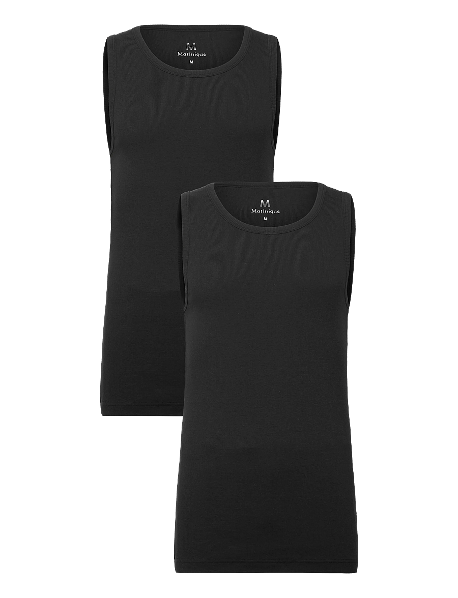 Matinique - MATank 2-pack - varrukateta särgid - black - 1