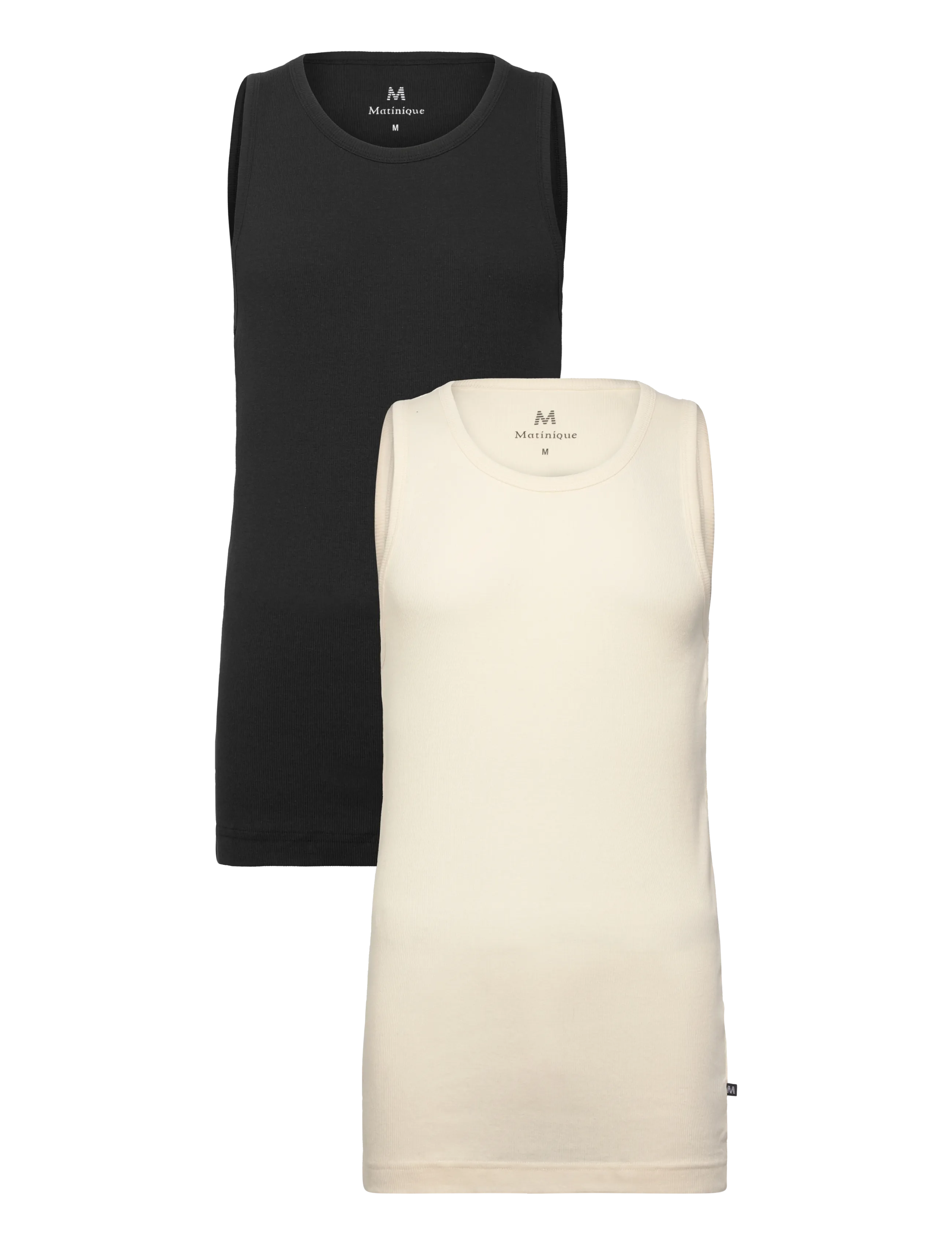 Matinique MATank 2-pack - Matinique - BLACK/WHITE / cream