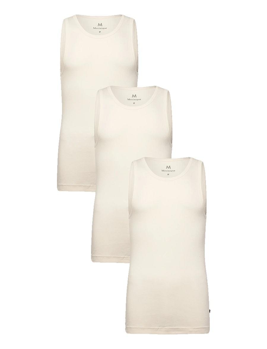 Matinique - MATank 3-pack - varrukateta särgid - white - 1