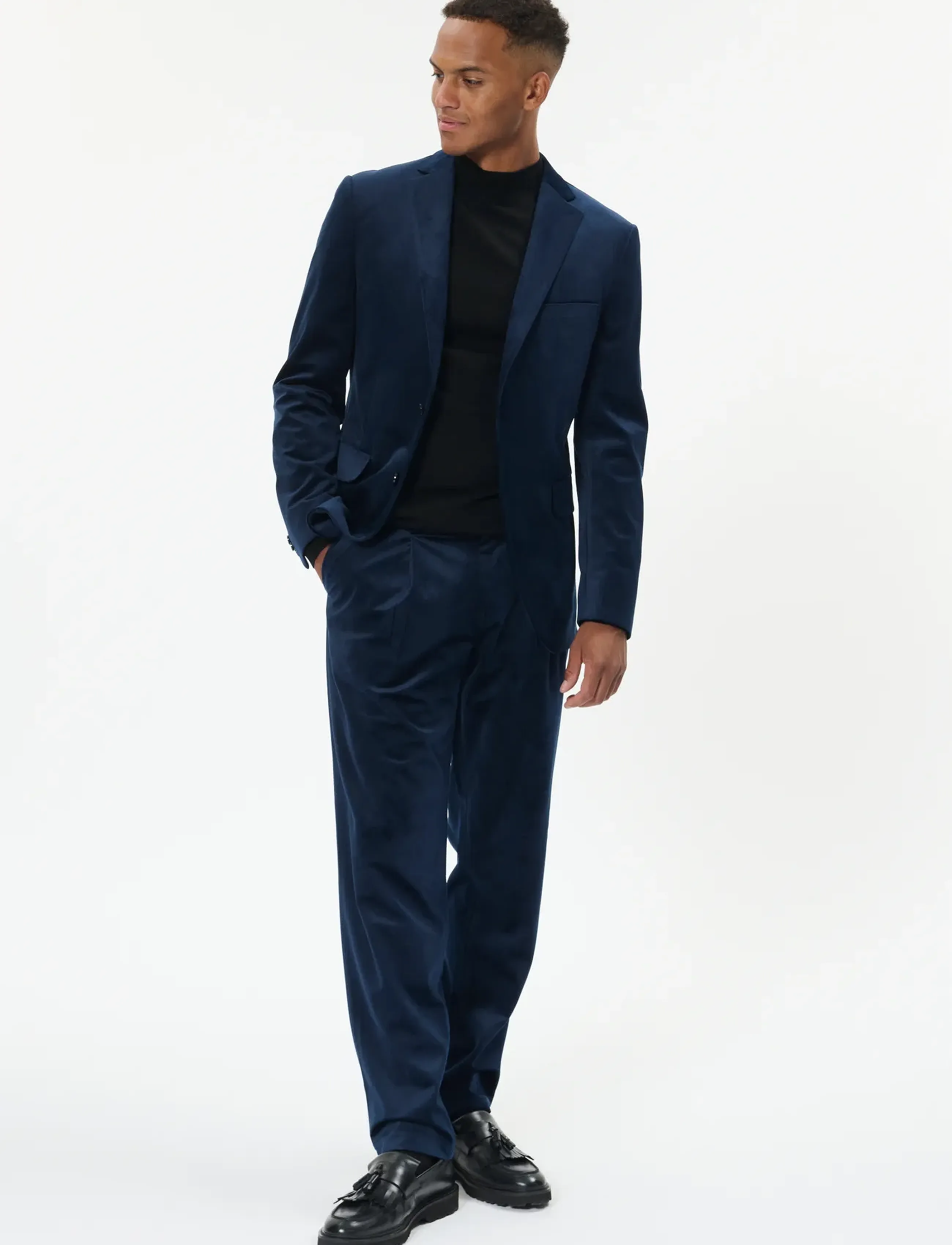 Matinique - MAkian Pant - jakkesætsbukser - dark midnight - 2