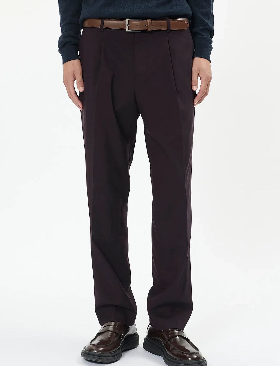 Matinique - MAweller Pleat Pant - anzugshosen - claret - 0