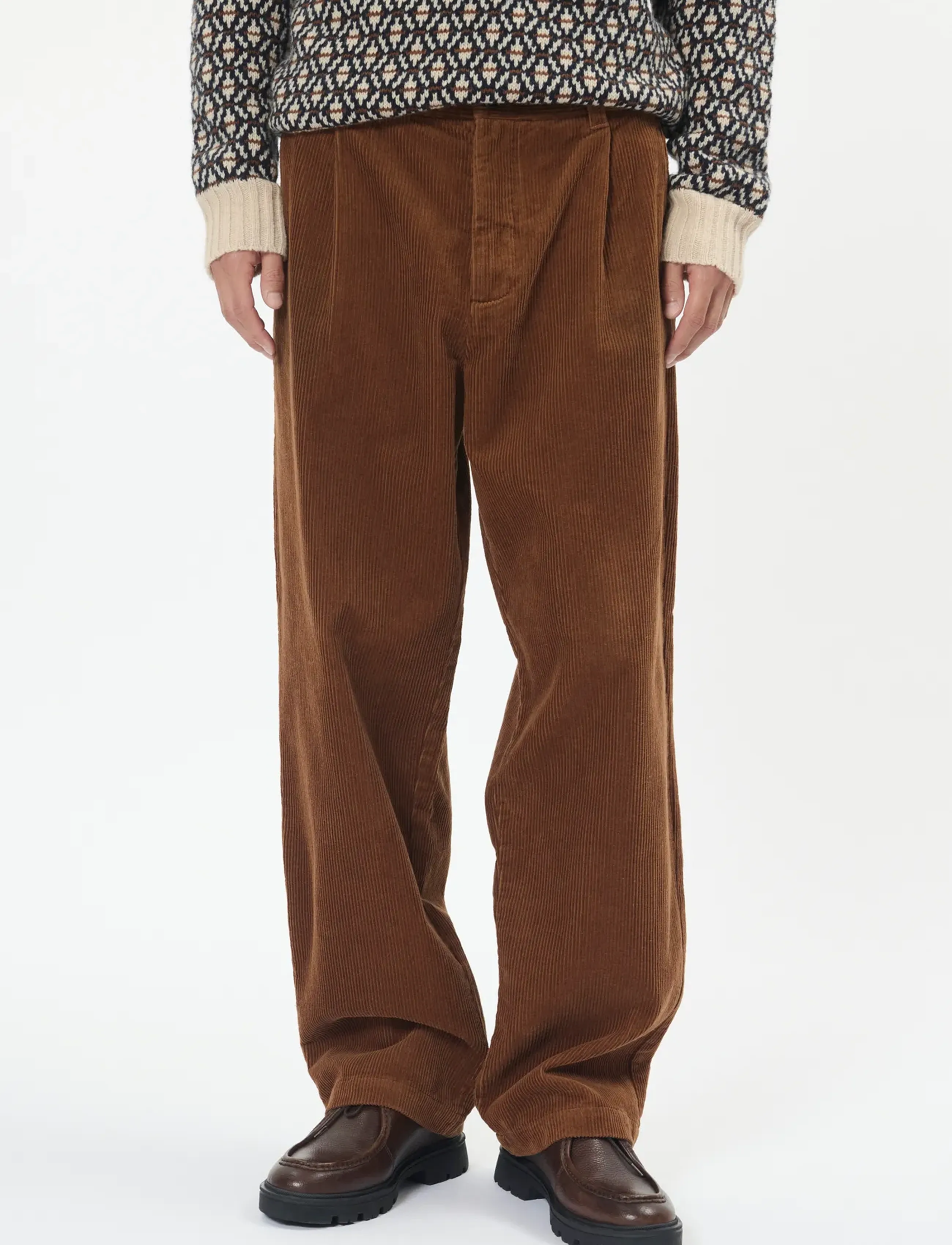 Matinique MAchino Pleat Pant 73 - Winter deals - EMPERADOR / brown