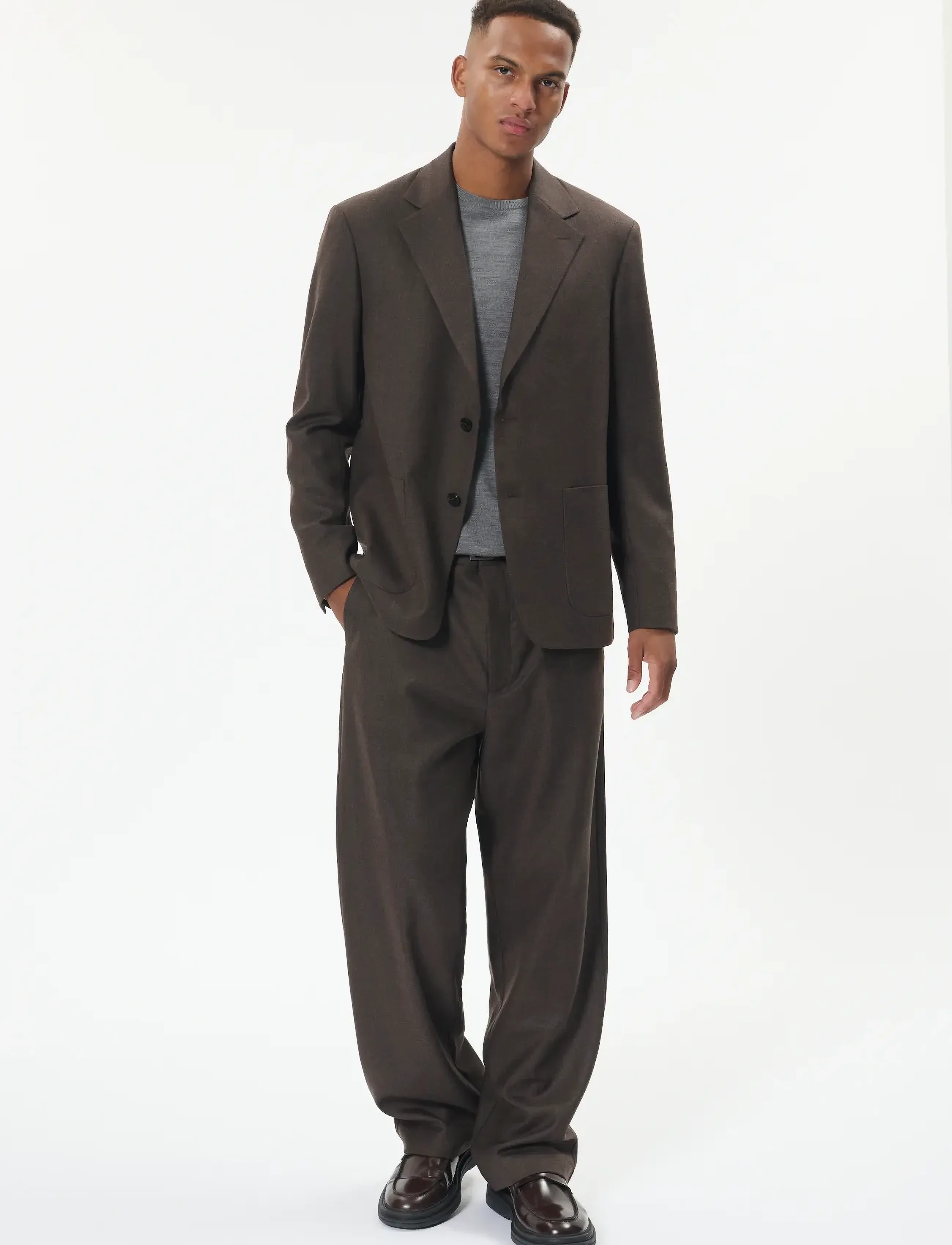 Matinique - MAchino Pleat Pant 73 - ganache - 2