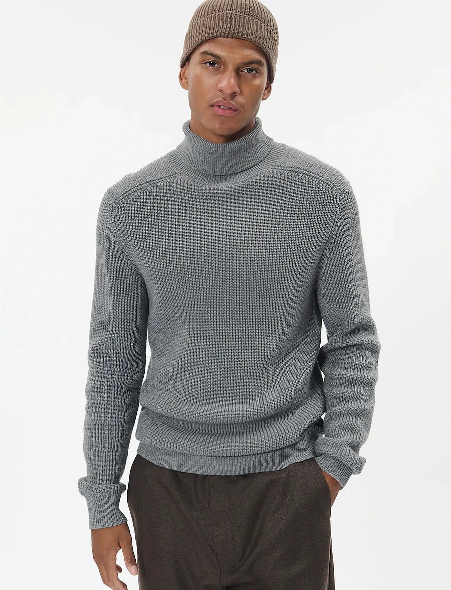 Matinique - MAroll Heritage - rollkragenpullover - medium grey melange - 0