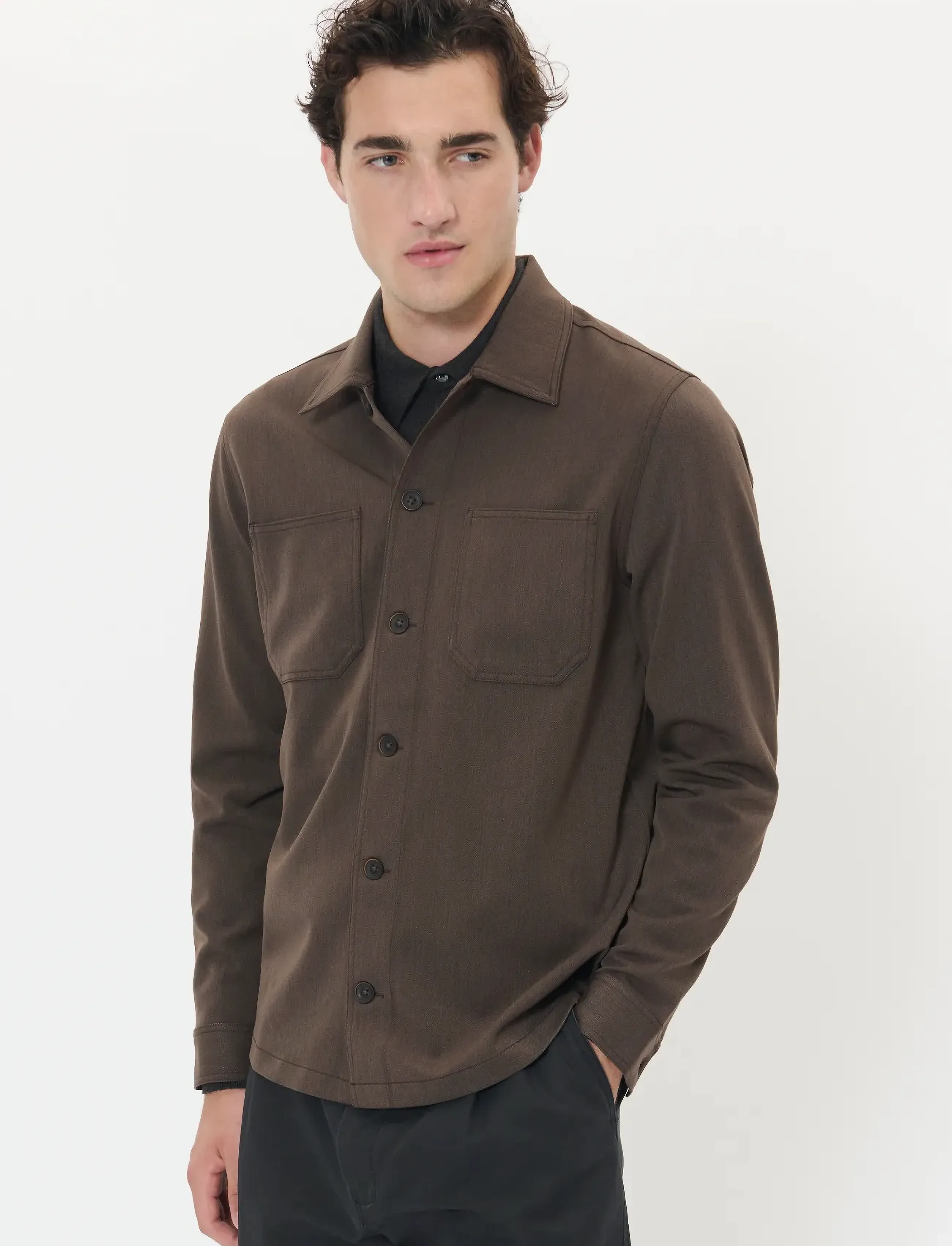 Matinique MApelton N - Casual skjorter - MOREL MELANGE / brown