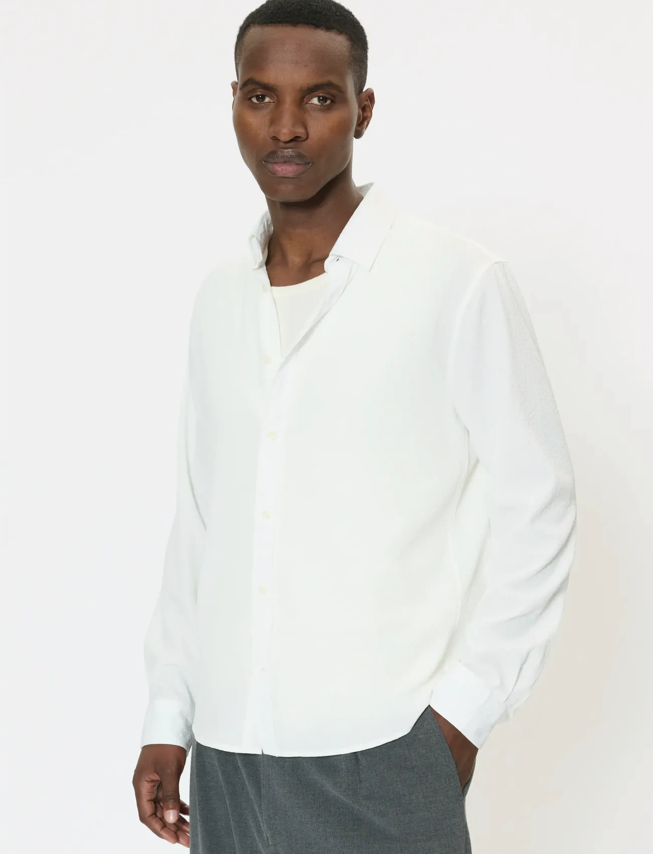 Matinique MAChristaldo - Skjorter - VANILLA ICE / white