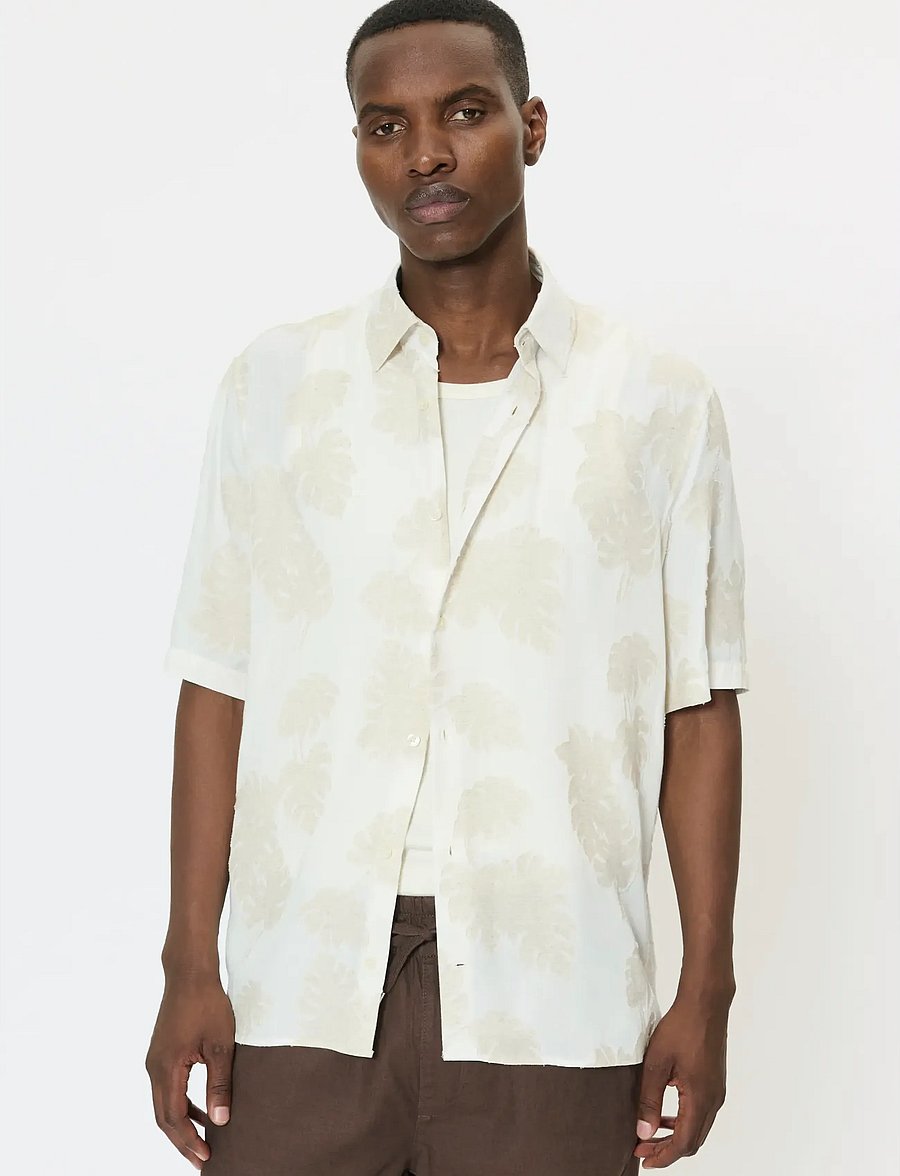 Matinique - MAklampo SS - pattern shirts - fog - 0