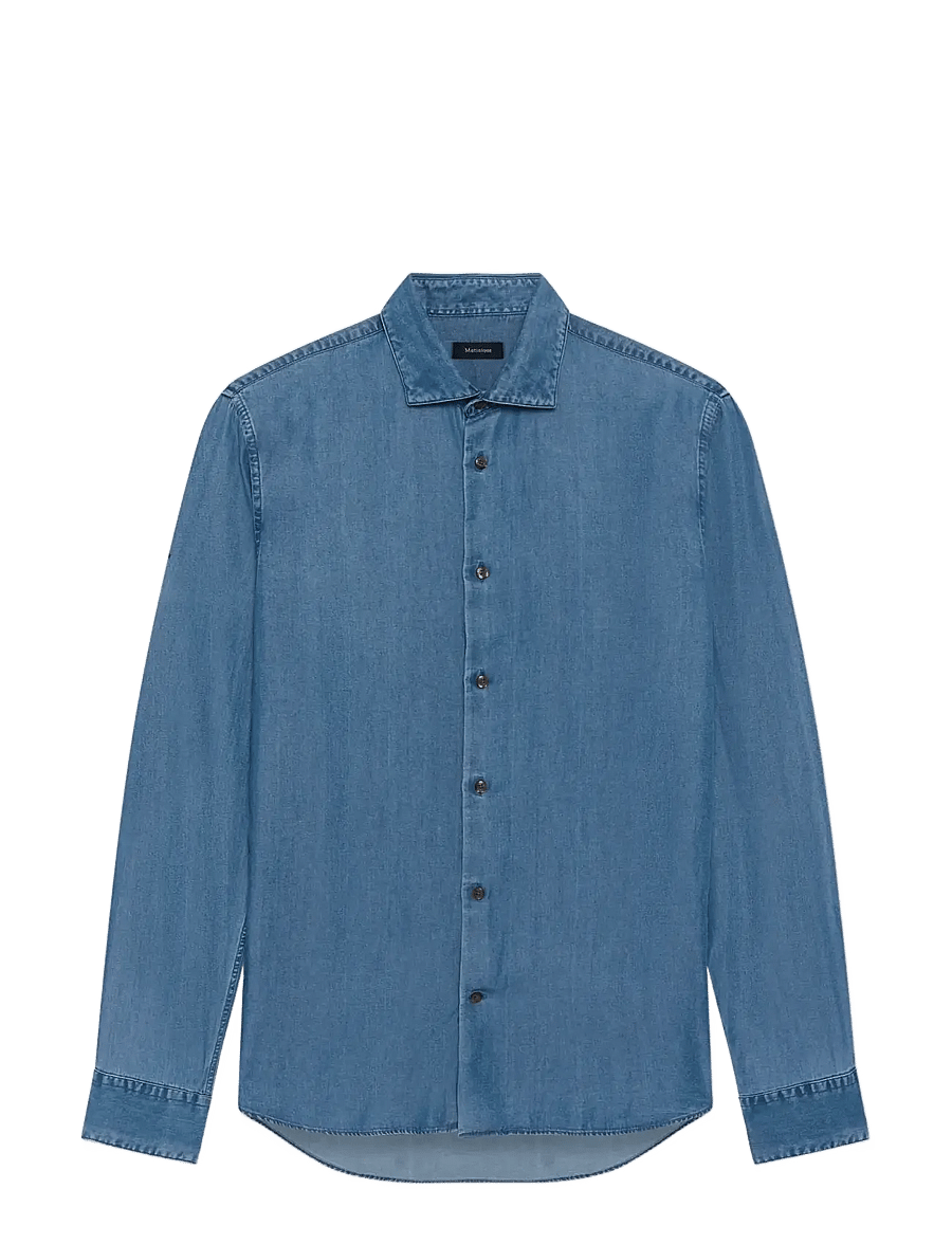 Matinique - MAmarc short - denimskjorter - medium washed denim - 1