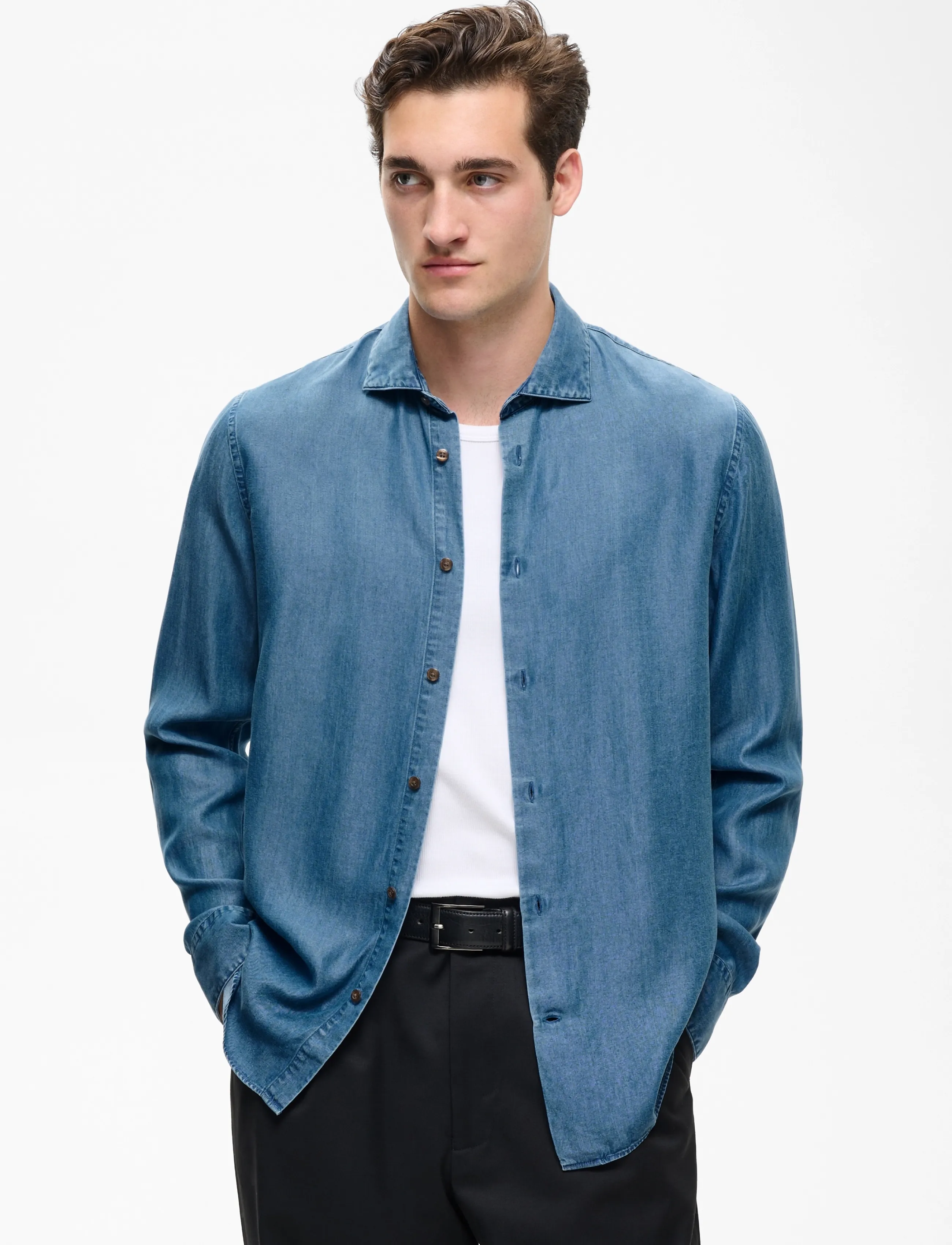 Matinique MAmarc short - Džinsiniai marškiniai - MEDIUM WASHED DENIM / blue