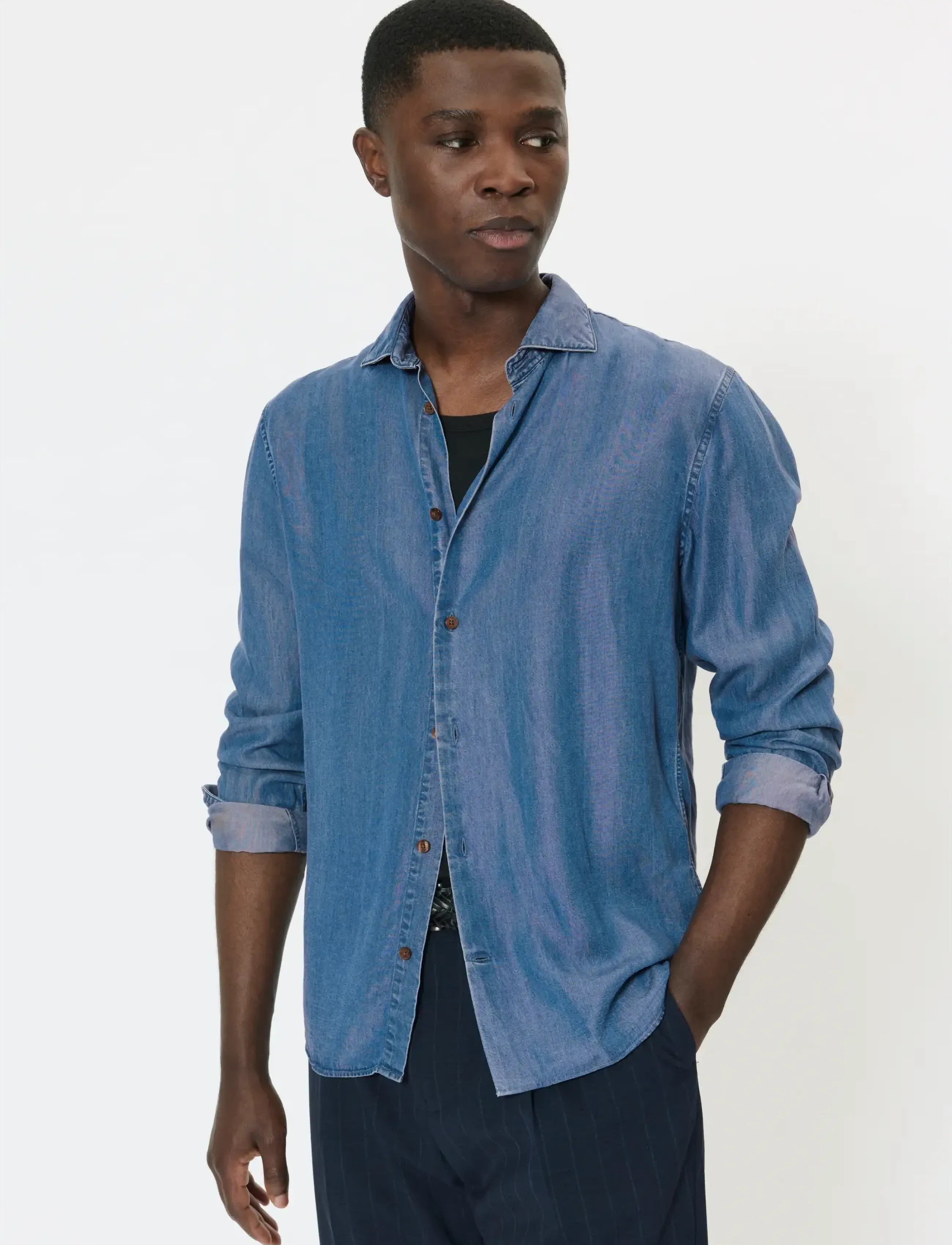 Matinique MAmarc short - Denimskjorter - MEDIUM WASHED DENIM / blue