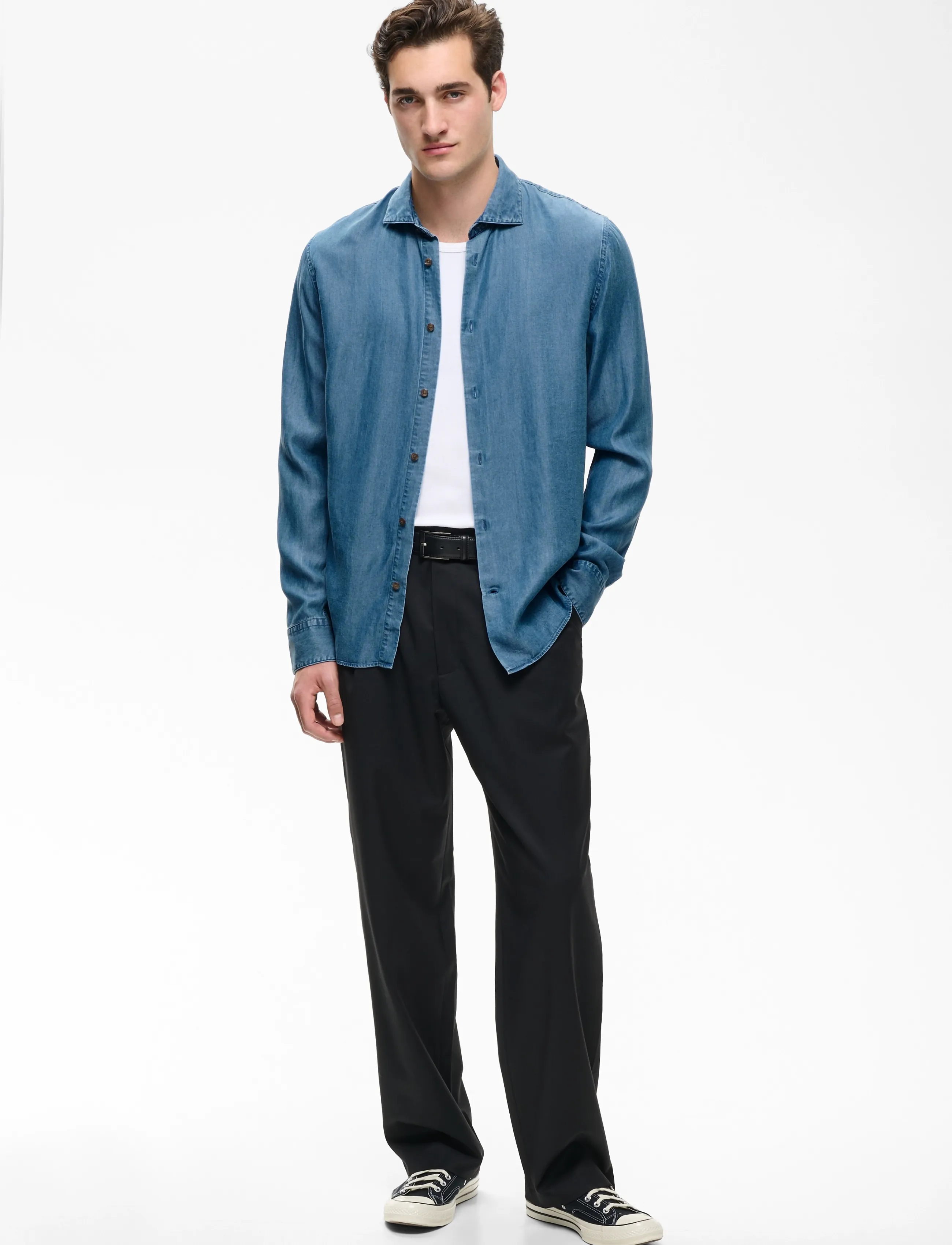 Matinique - MAmarc short - jeanshemden - medium washed denim - 2