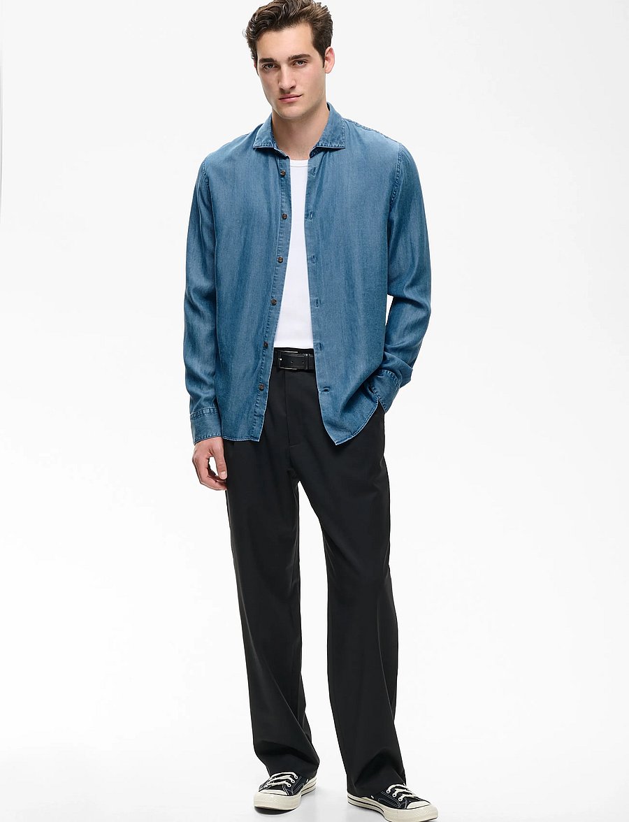Matinique - MAmarc short - denimskjorter - medium washed denim - 2