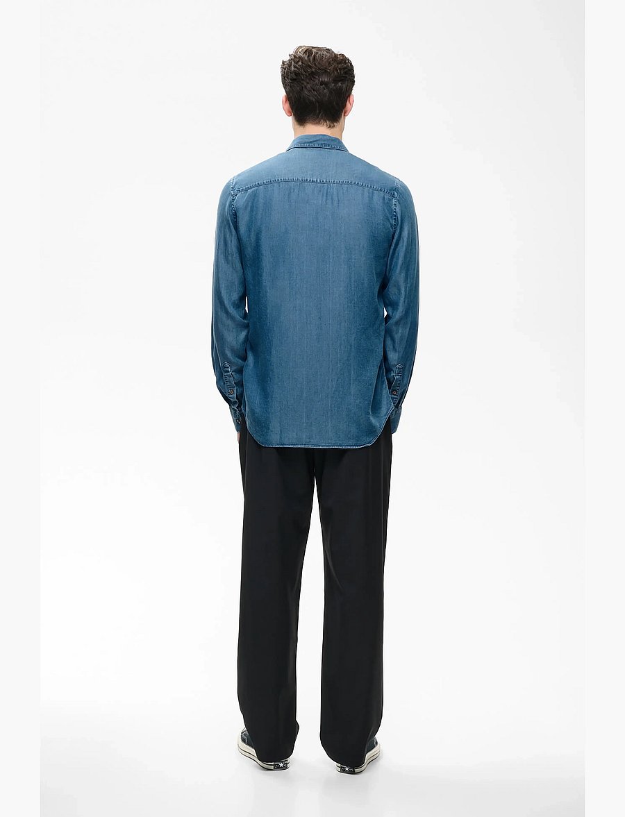 Matinique - MAmarc short - denimskjorter - medium washed denim - 3