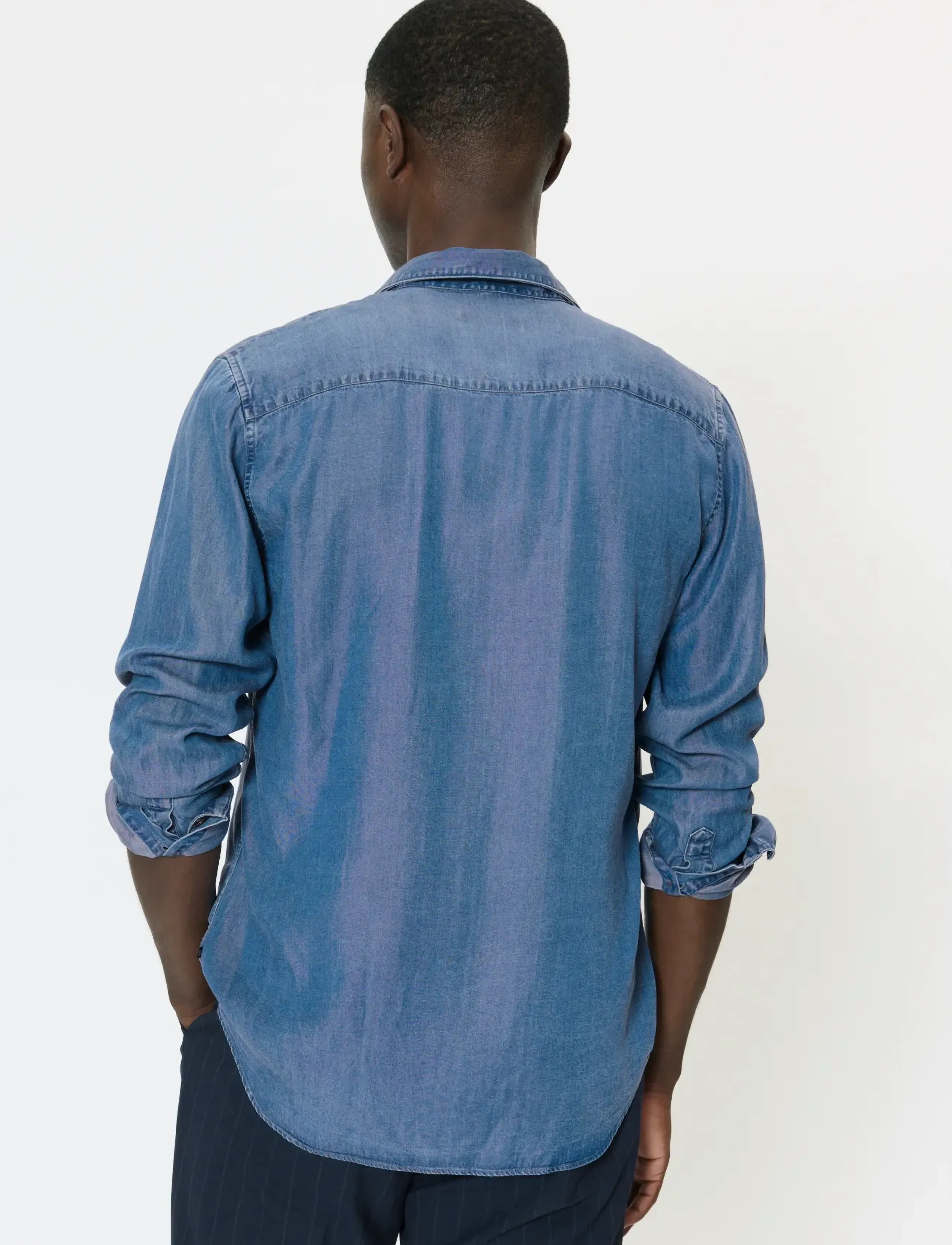 Matinique - MAmarc short - casual shirts - medium washed denim - 3