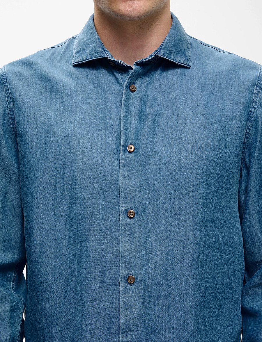 Matinique - MAmarc short - denimskjorter - medium washed denim - 5